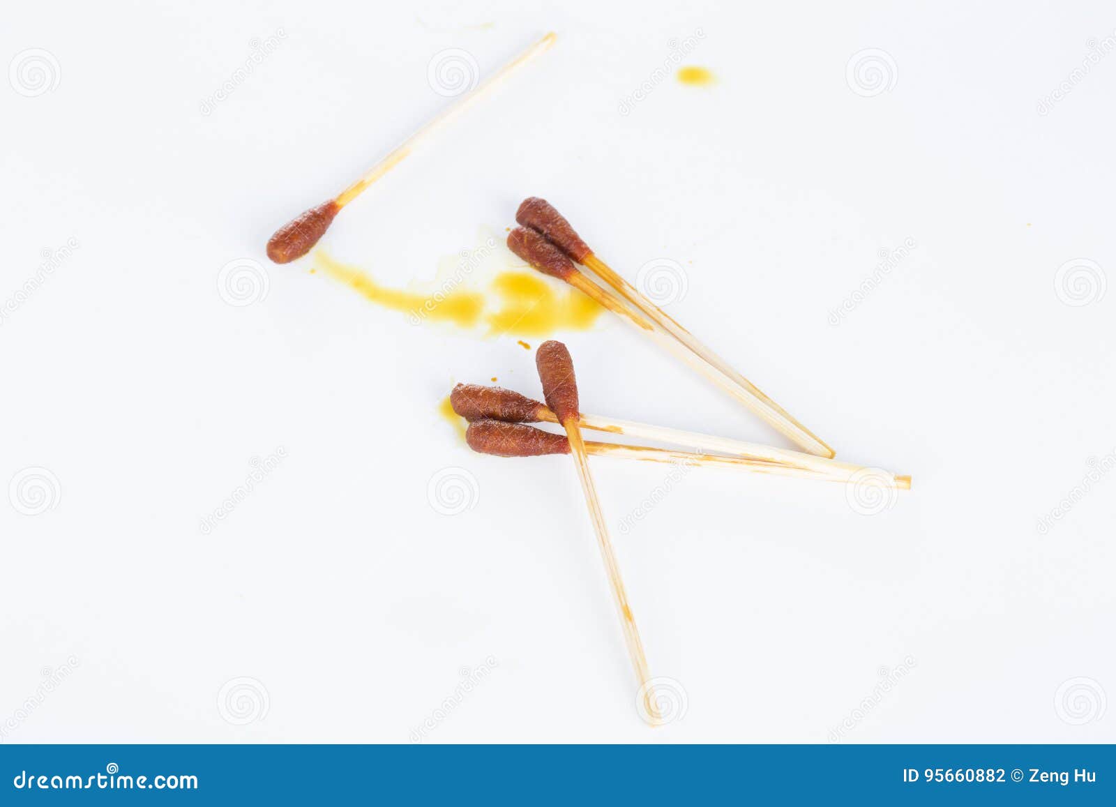 Cotton swab with iodine stock photo. Image of painting 95660882