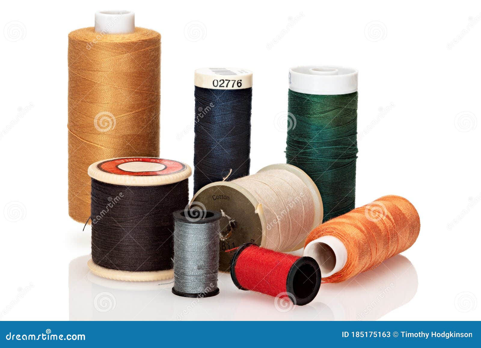 Cotton Thread for Sewing stock image. Image of pattern - 185175163