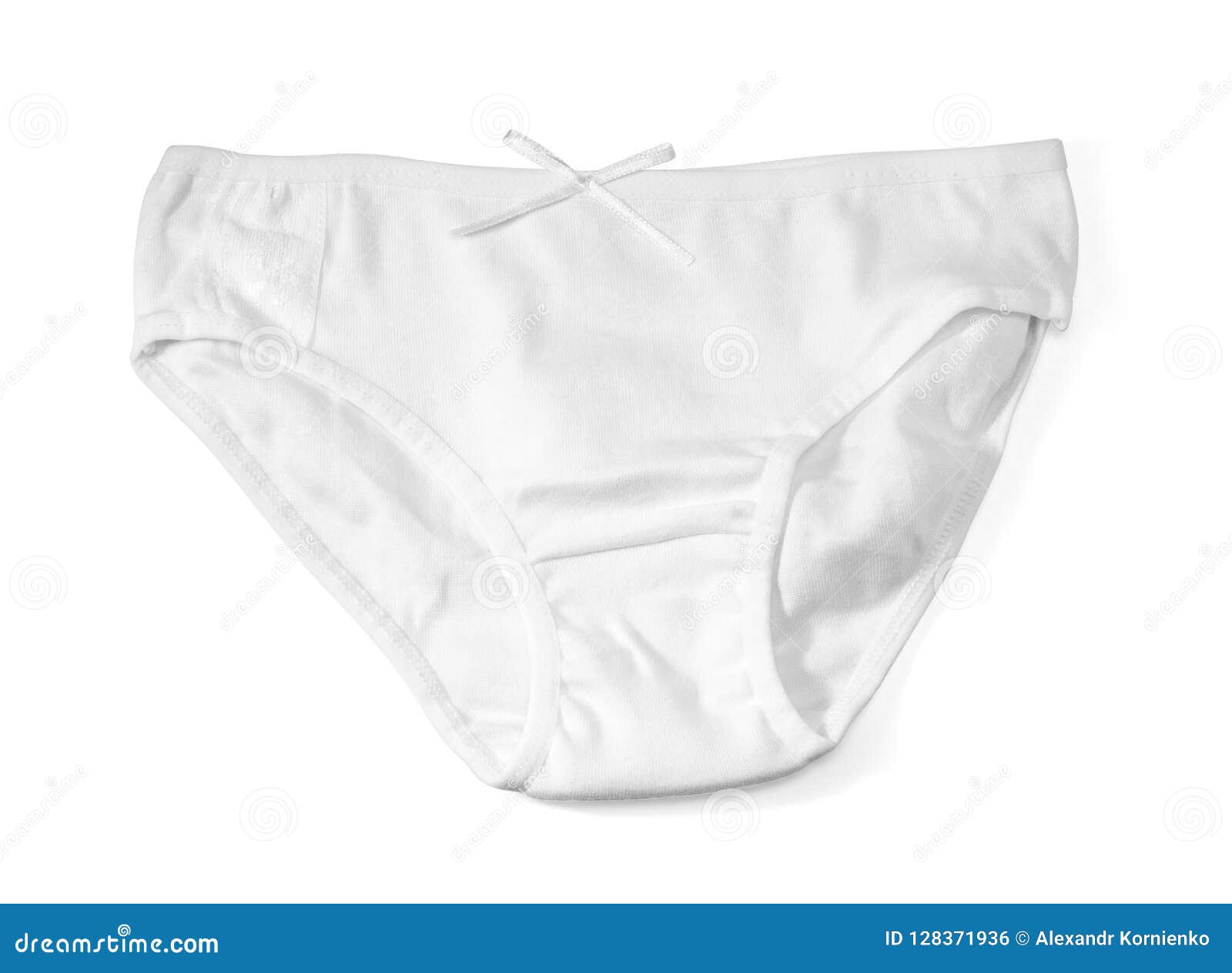 Cotton white panties. stock photo. Image of textile - 128371936