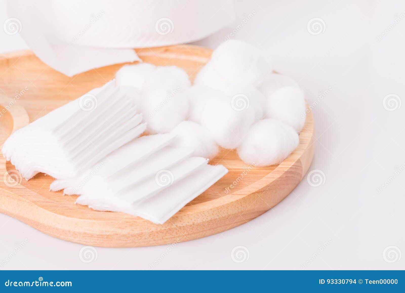 Cotton Wool Pad Tissue Roll on White Stock Photo Image of cosmetic