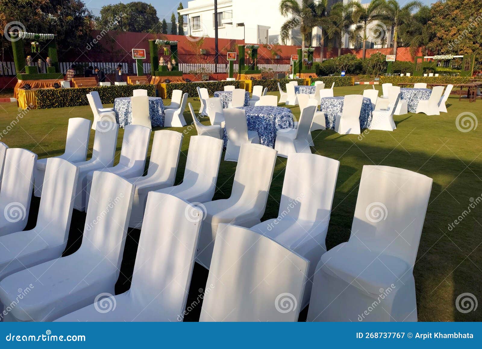 Couch and Chair Arrangement in Open Space for Wedding Event Image
