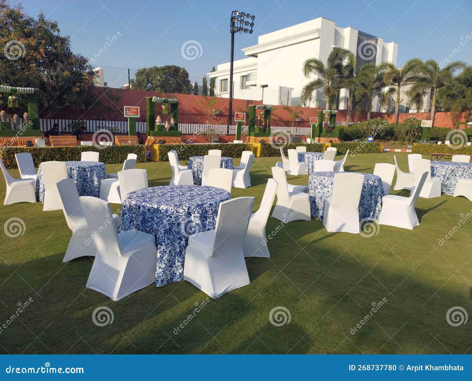 Couch and Chair Arrangement in Open Space for Wedding Event Image