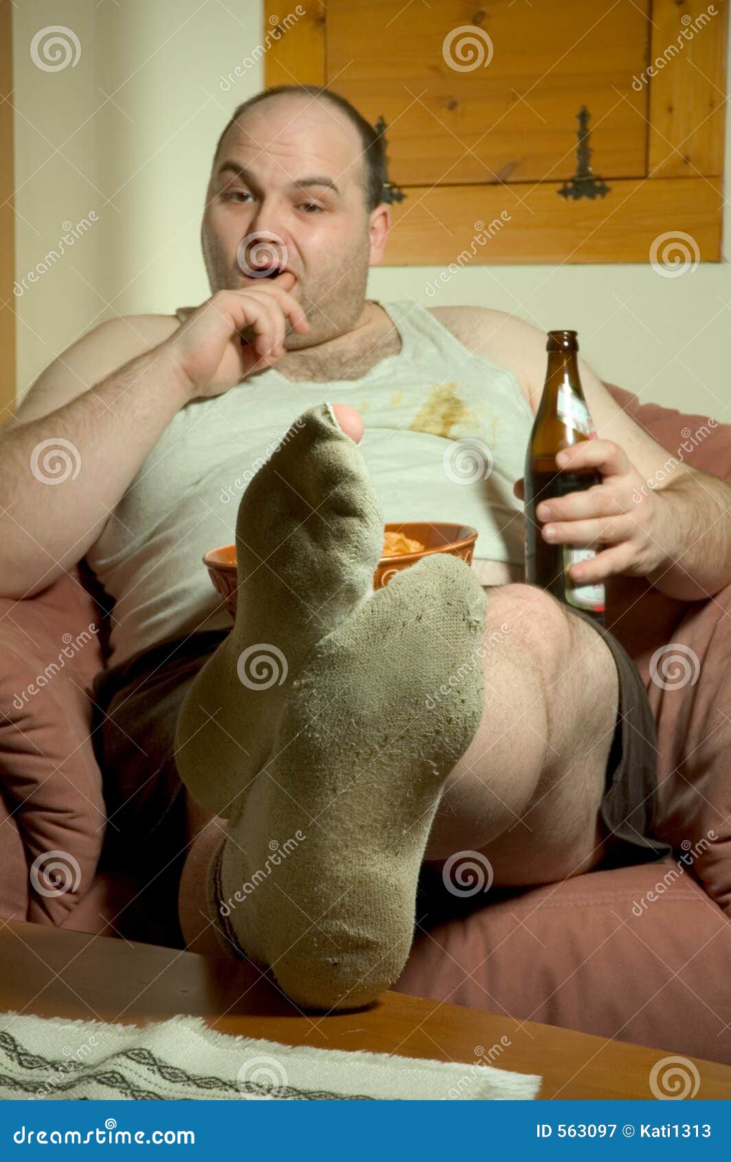 Couch potato stock image. Image of hideous, dirty, mouth - 563097