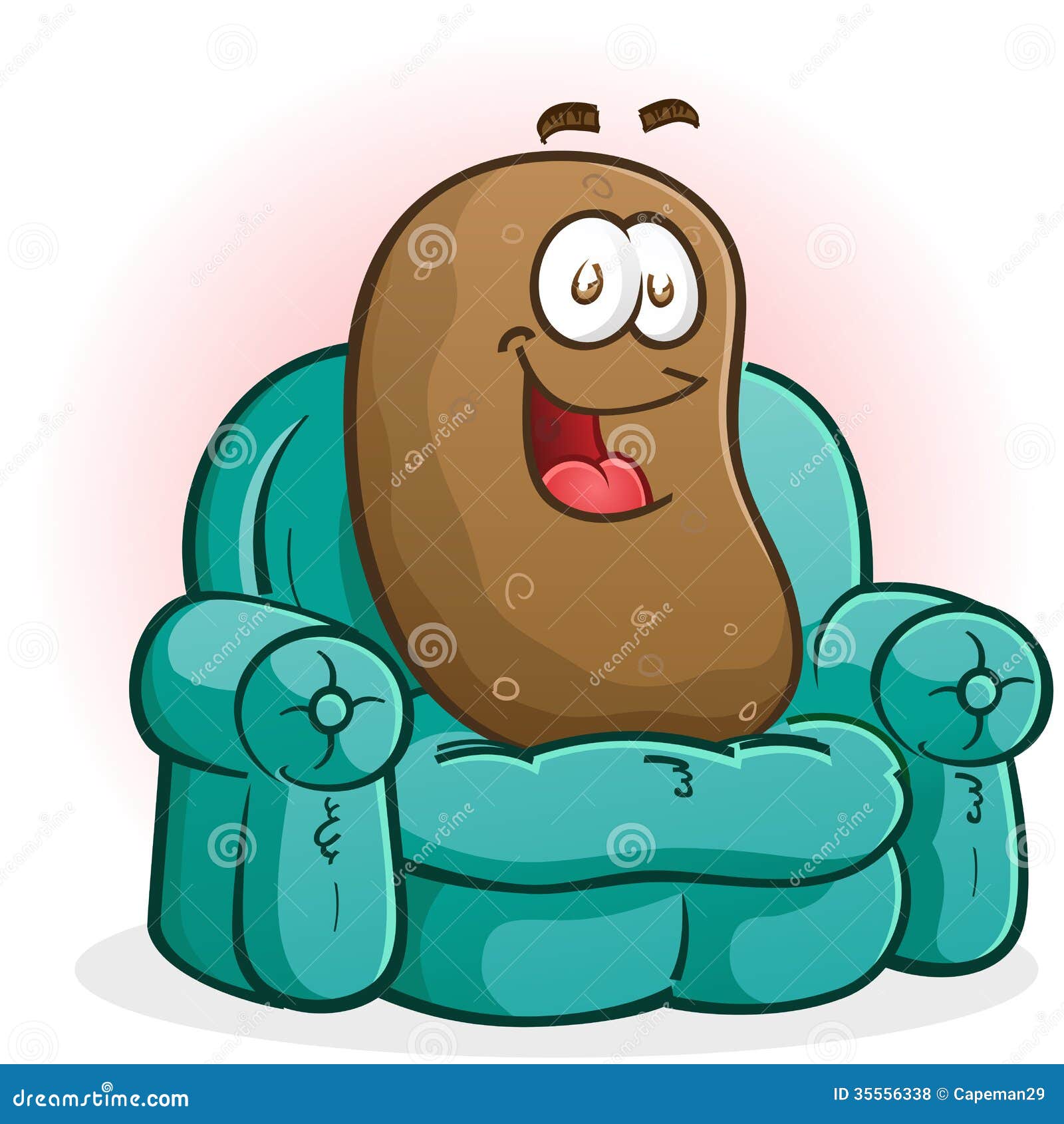 Couch Potato Cartoon Character Stock Vector Illustration Of Spud