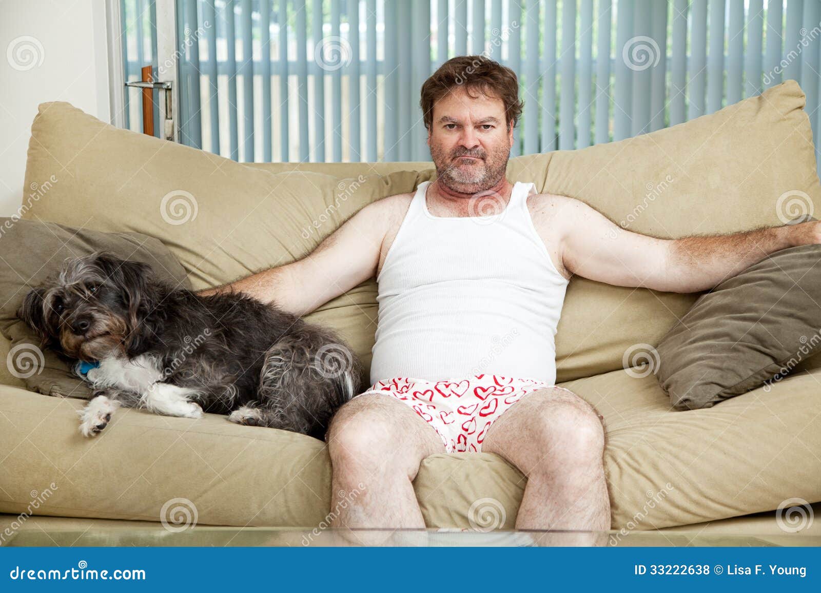 couch potato with his dog