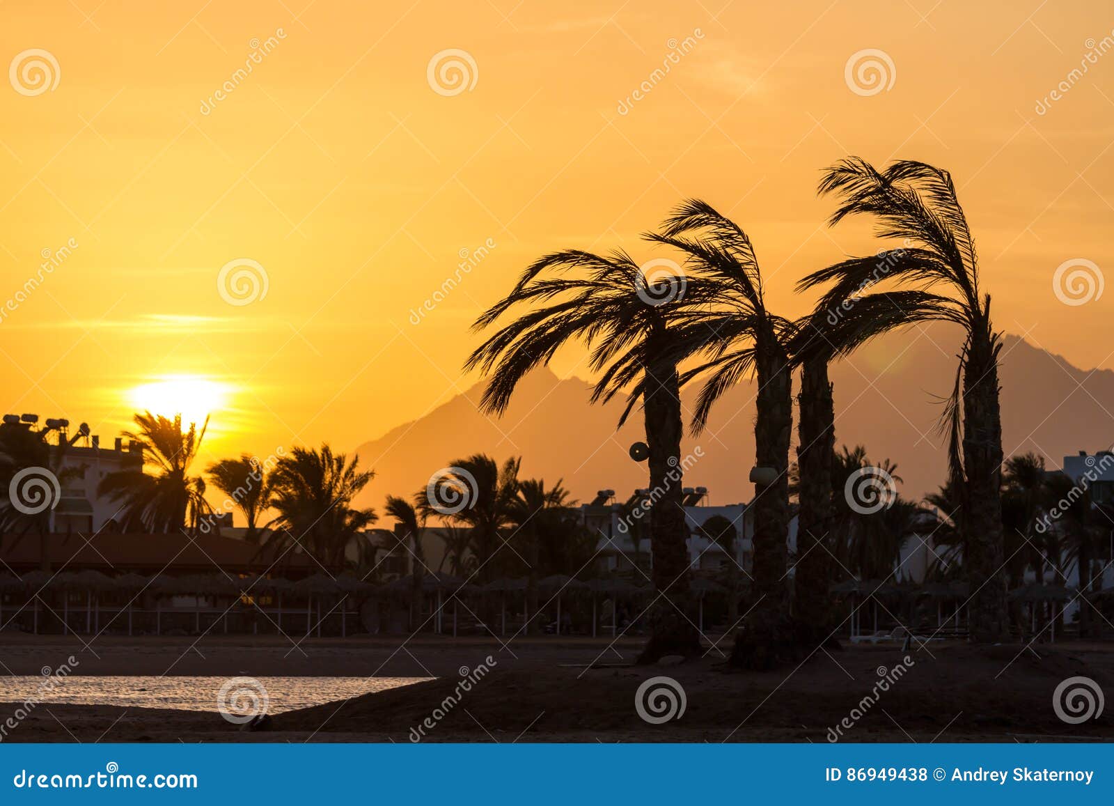Coucher Du Soleil Dans Hurghada Egypte Photo Stock Image