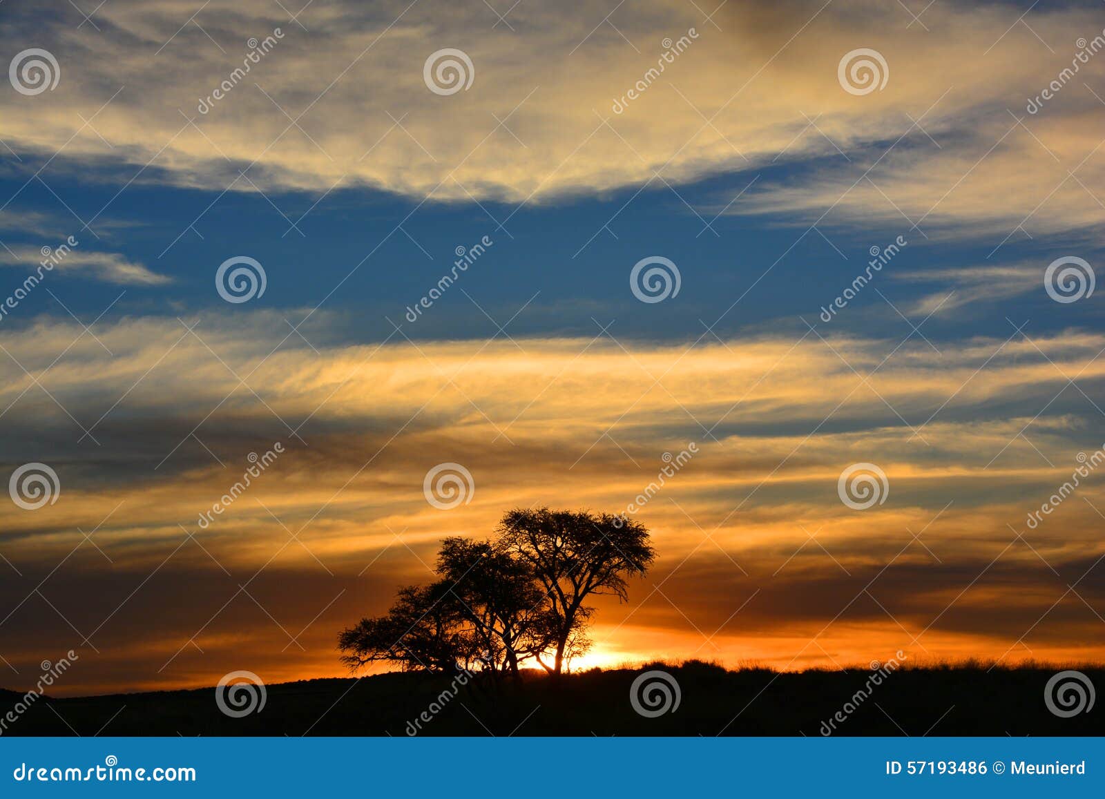 Coucher Du Soleil En Namibie Photo Stock Image Du Paysage