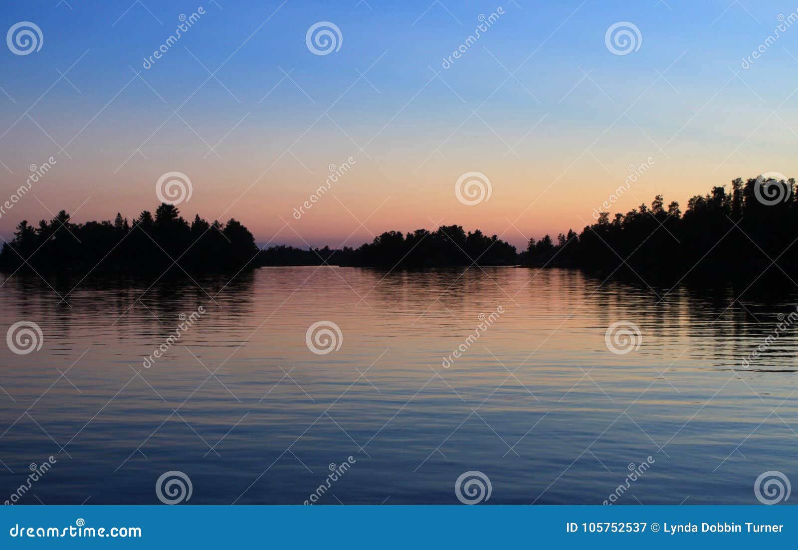 Coucher Du Soleil Lac Des Bois Kenora Ontario Image Stock