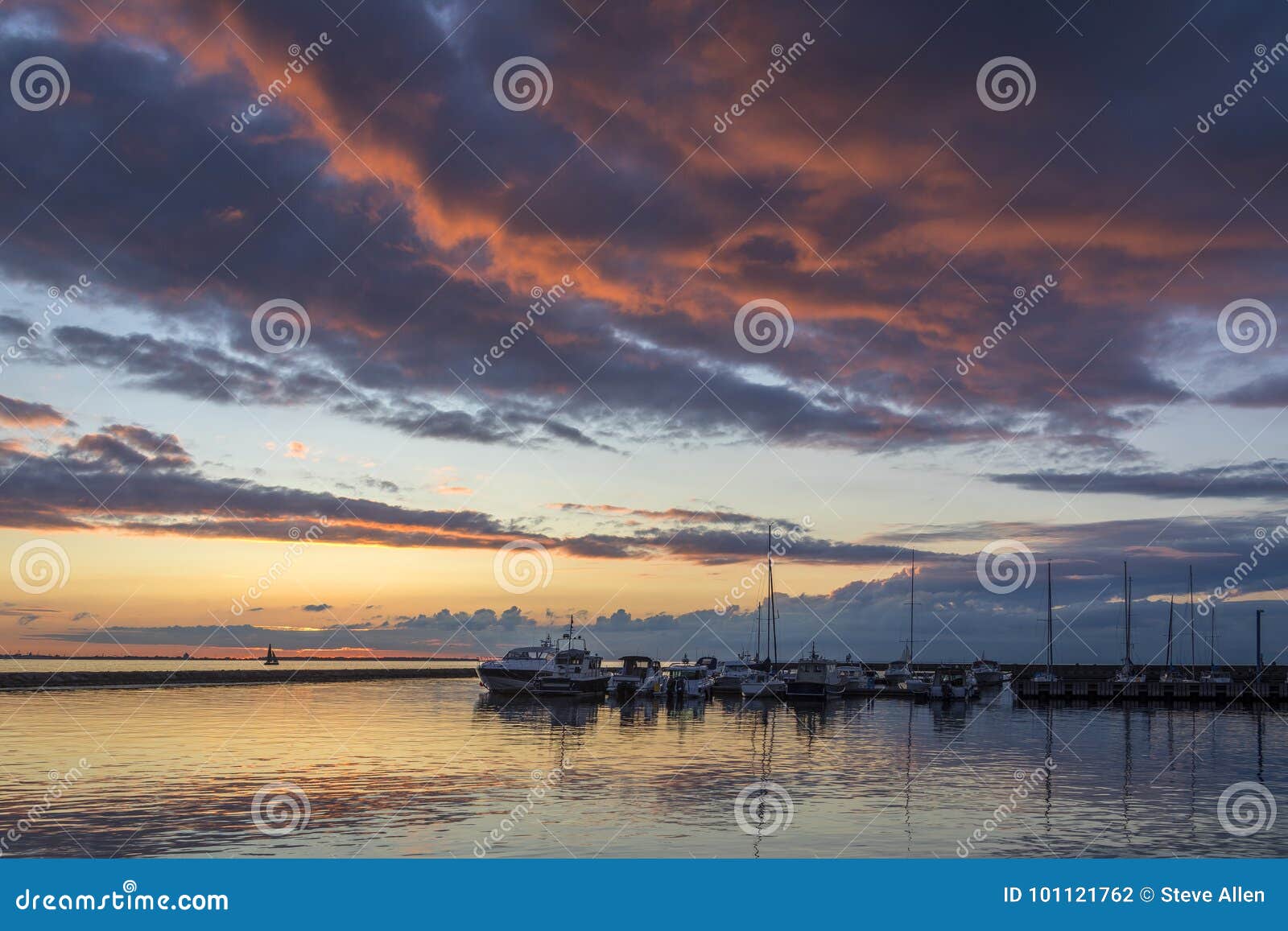 Coucher Du Soleil Marina De Pirita Tallinn Lestonie