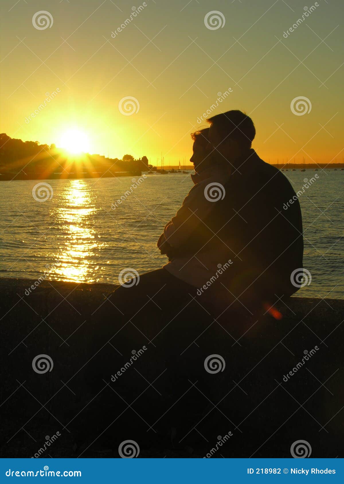 Coucher Du Soleil Romantique Photo Stock Image Du