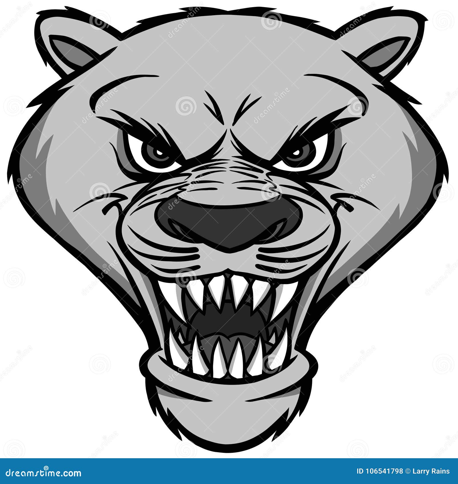 Cougar Mascot Head Illustration Stock Vector - Illustration of headn