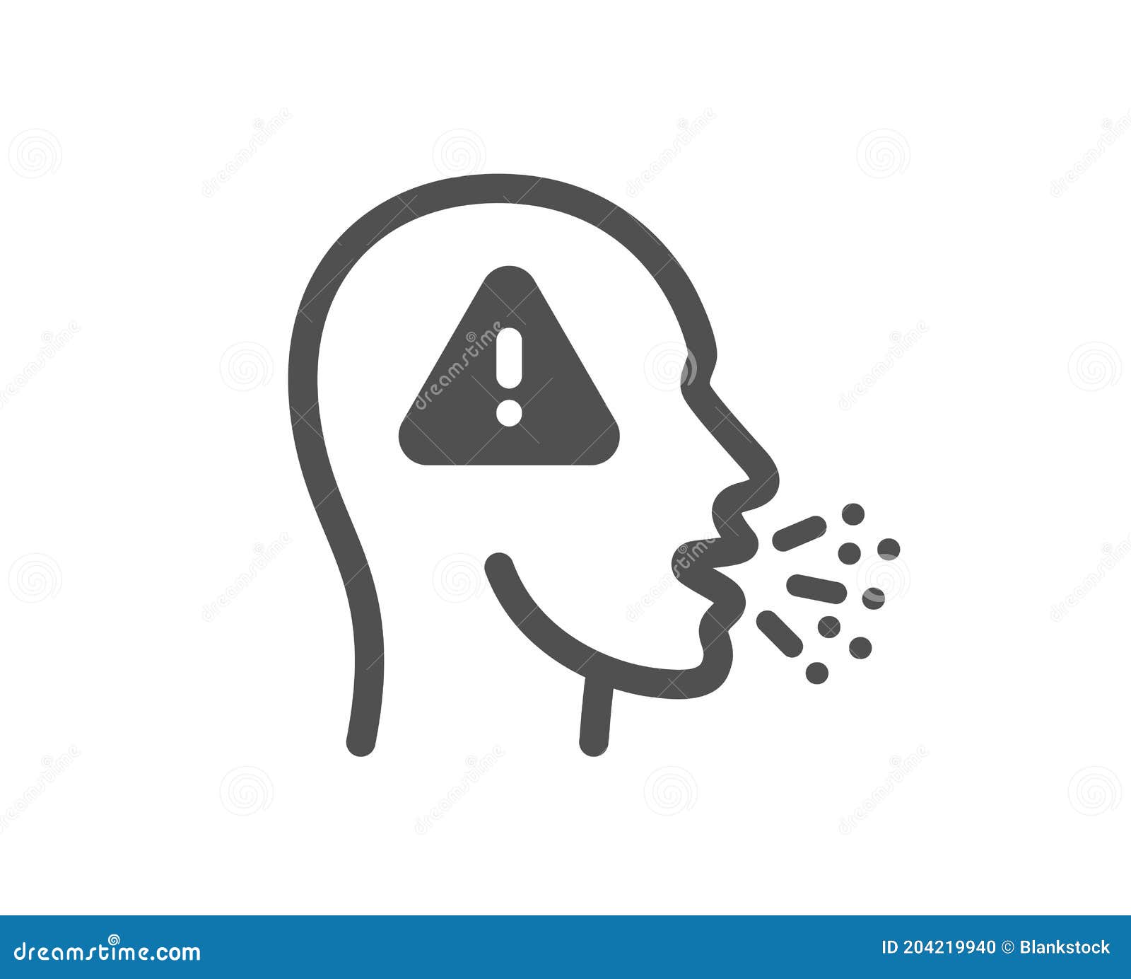 cough icon. coronavirus symptom sign. 