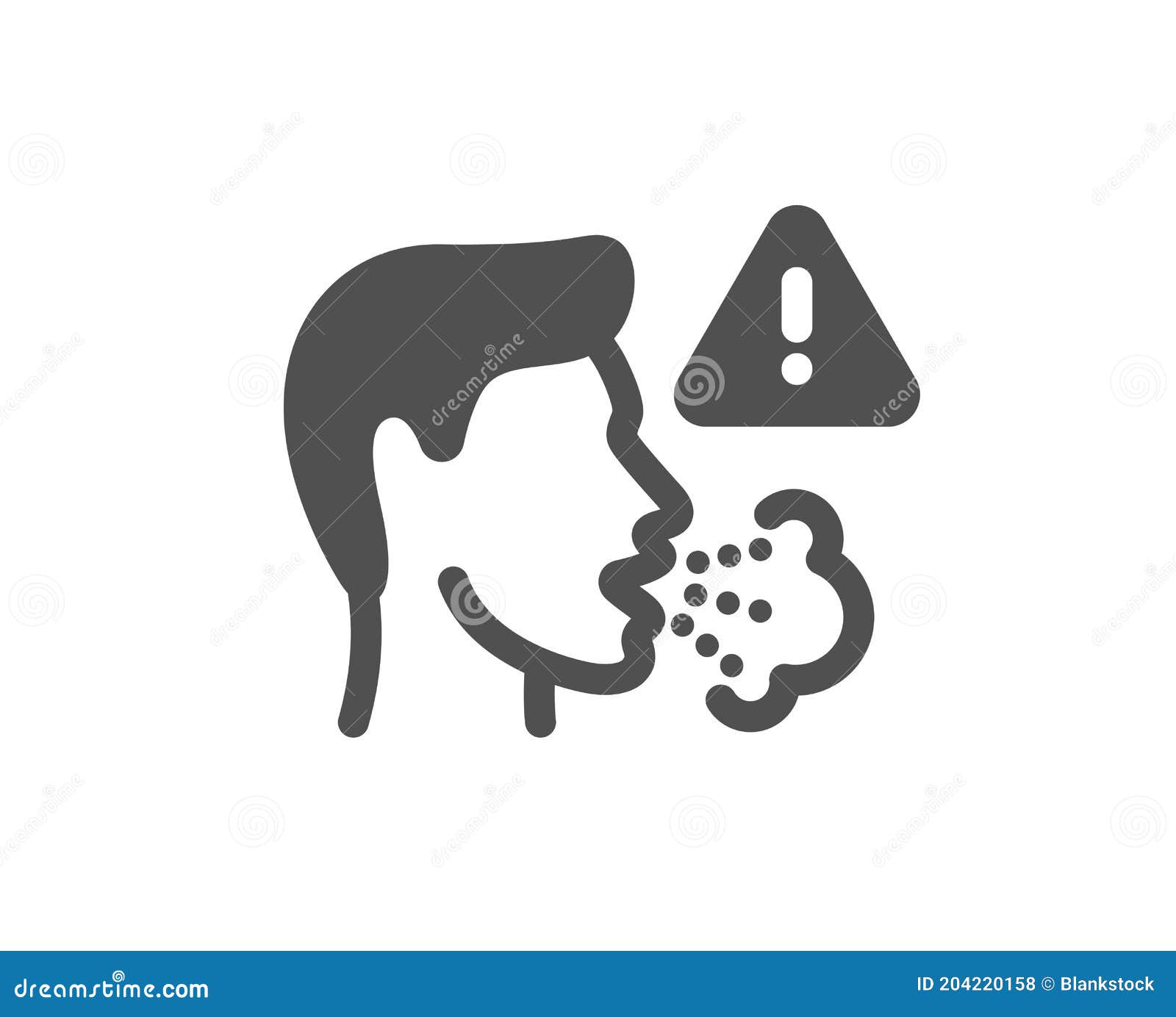cough icon. coronavirus symptom sign. 