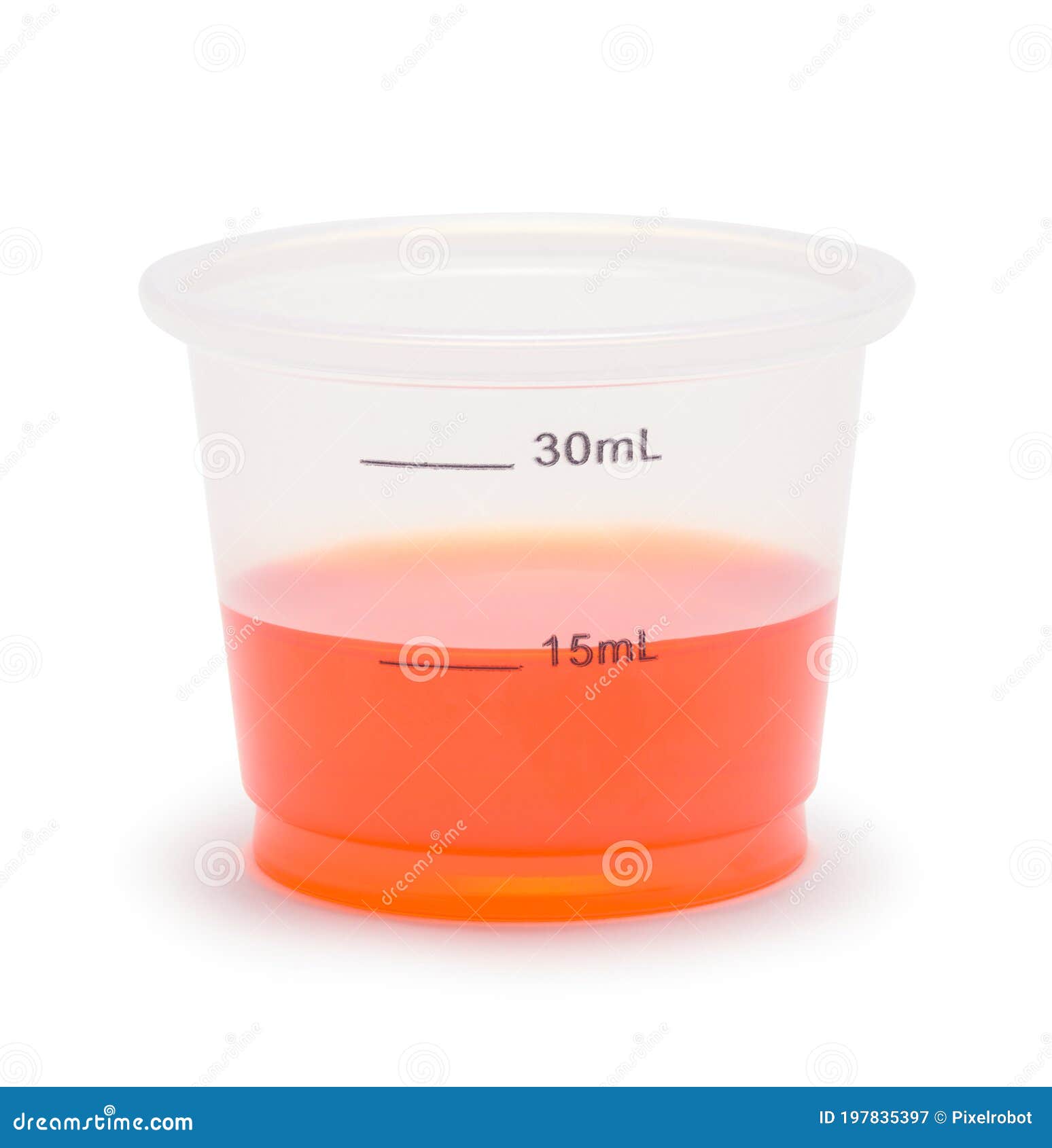 Cough Syrup Cup stock image. Image of white, orange 197835397