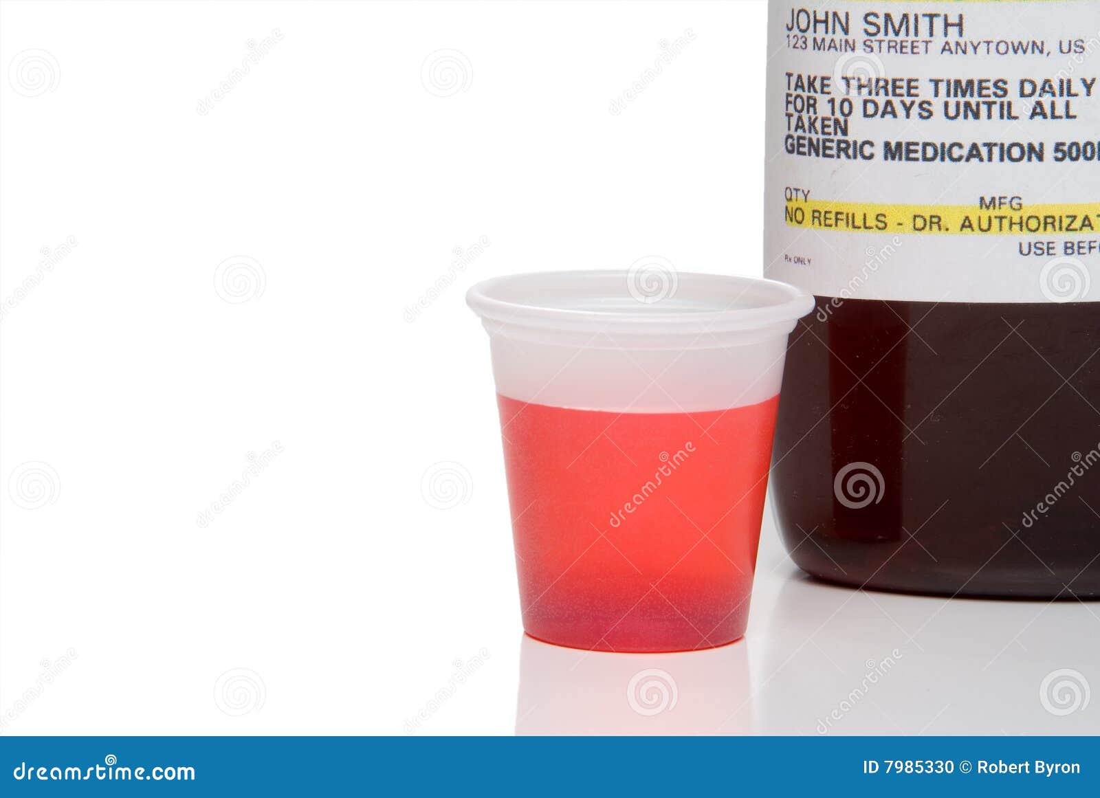 Cough Syrup Prescription Stock Photo Image 7985330
