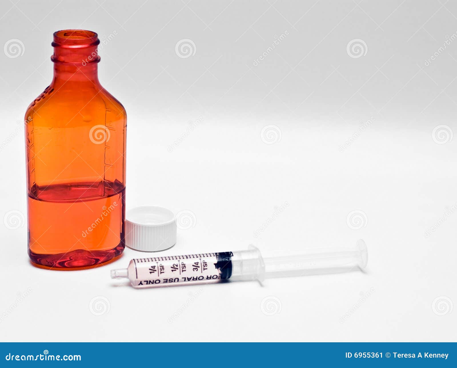 Cough Syrup And Syringe Stock Image Image 6955361