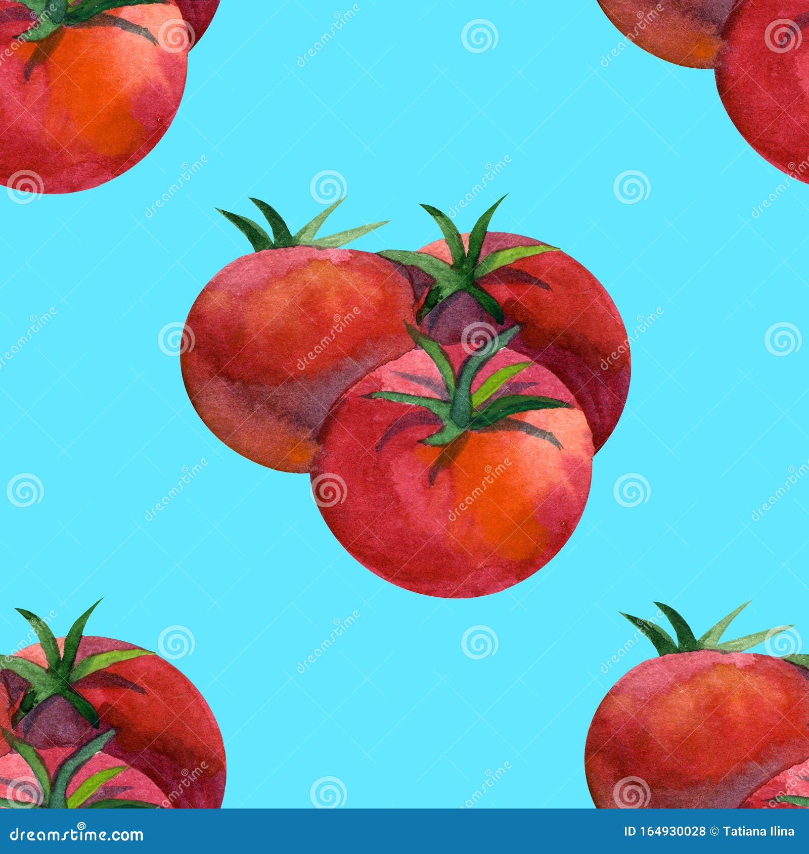 Couleur D Eau Douce Avec Tomate Dessin A Main Arriere Plan Decoratif Imprimer Pour Le Textile Le Tissu Le Papier Peint Le Scra Illustration Stock Illustration Du Douce Decoratif 164930028