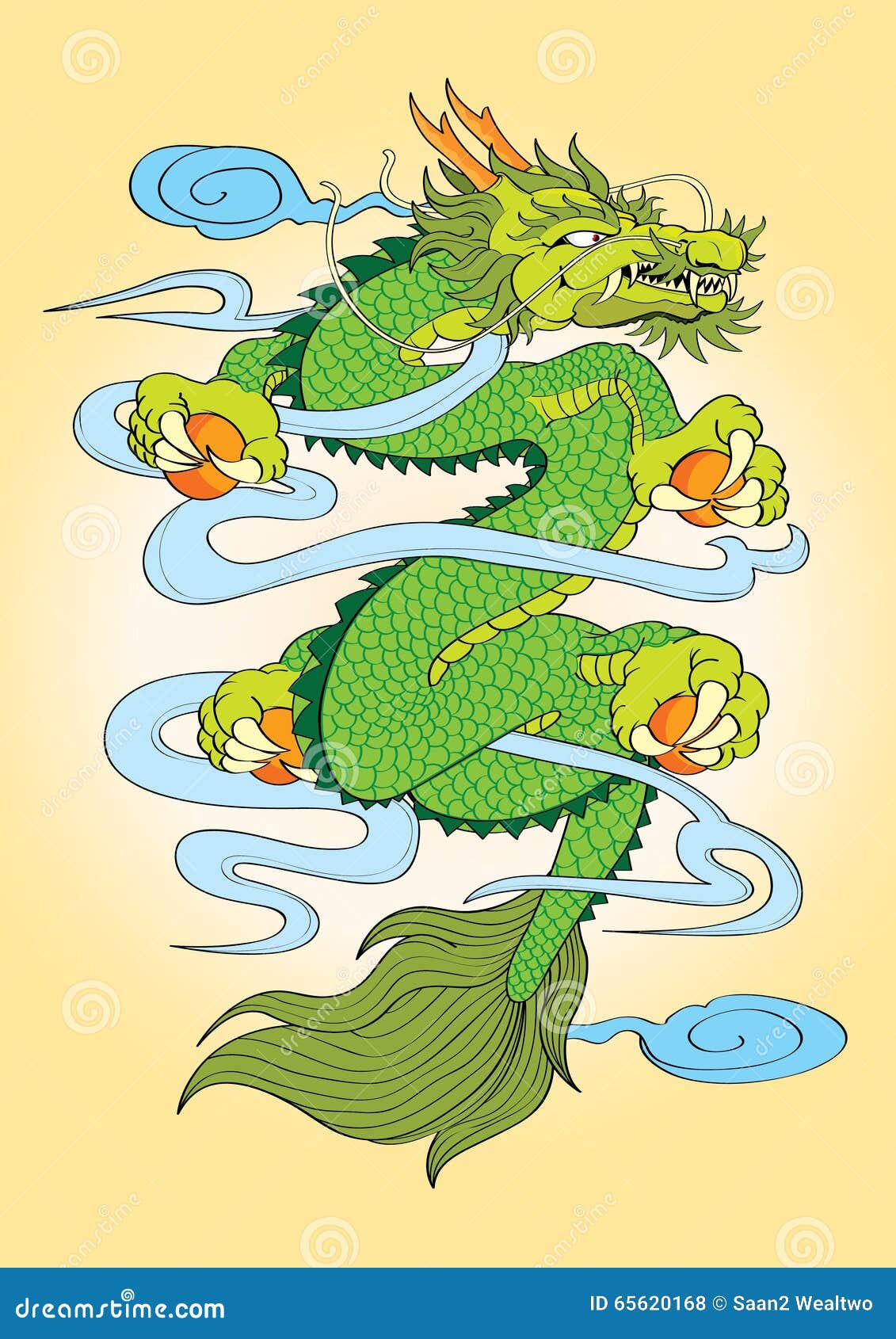 Couleur De Dragon De Style Japonais De Tatouage Illustration De Vecteur Illustration Du Animaux Type