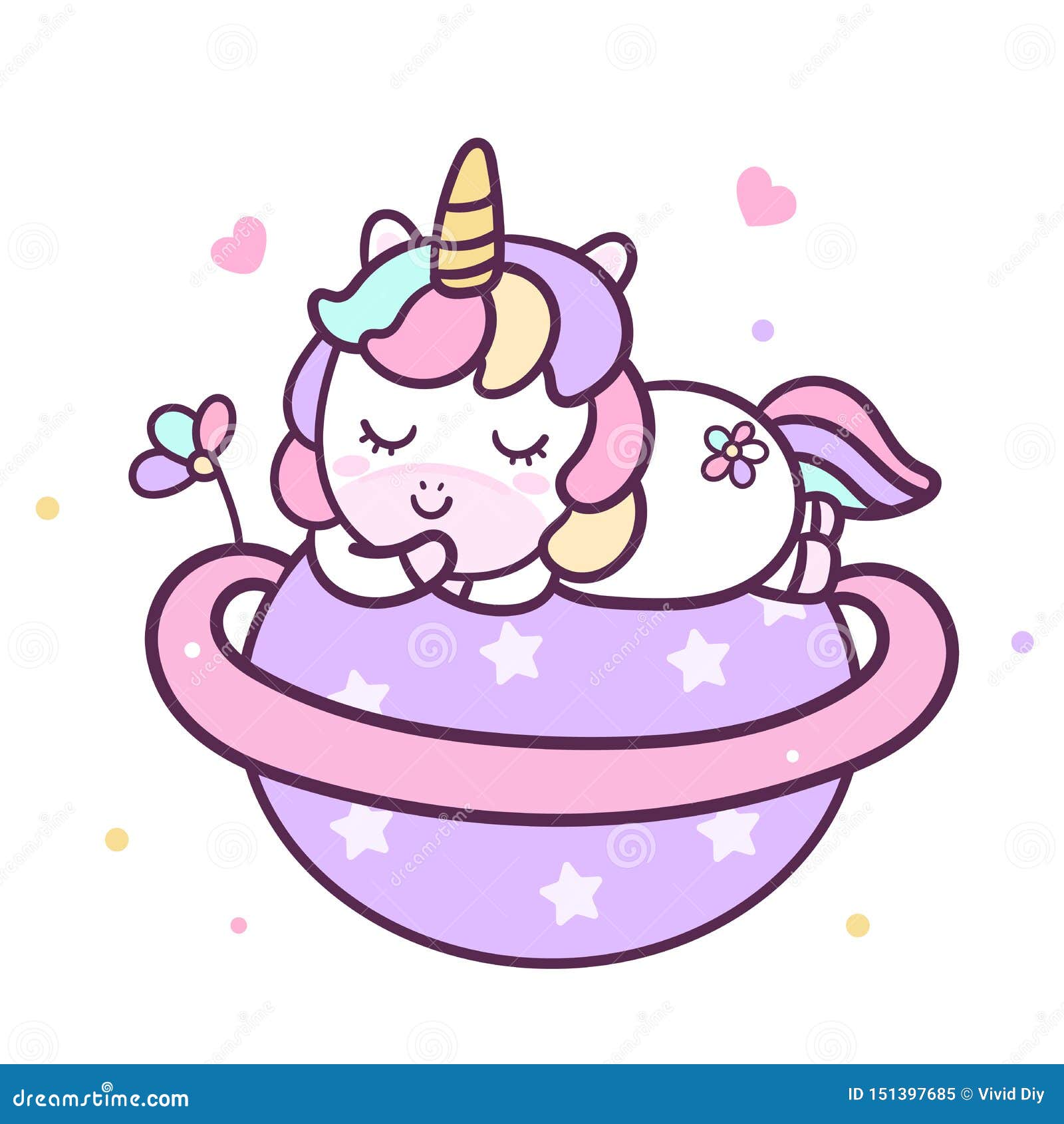 Coeur Unicorn Dessin Kawaii