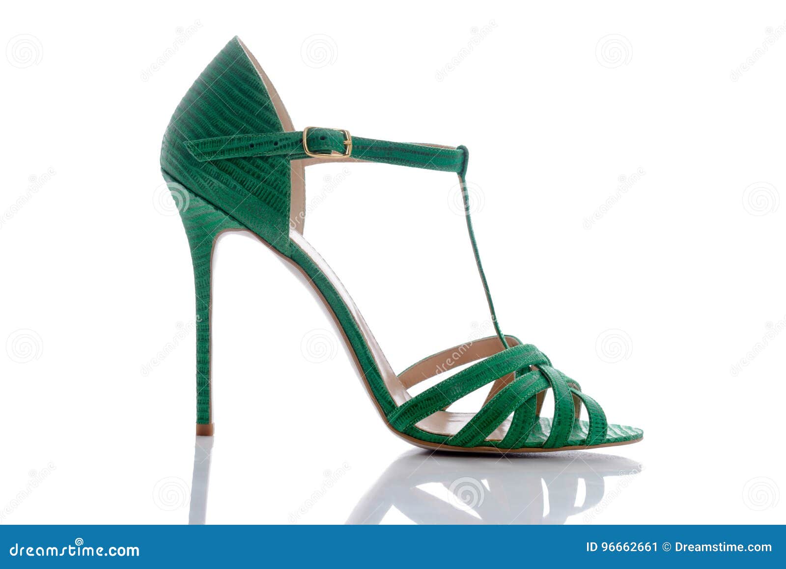 sandale talon verte