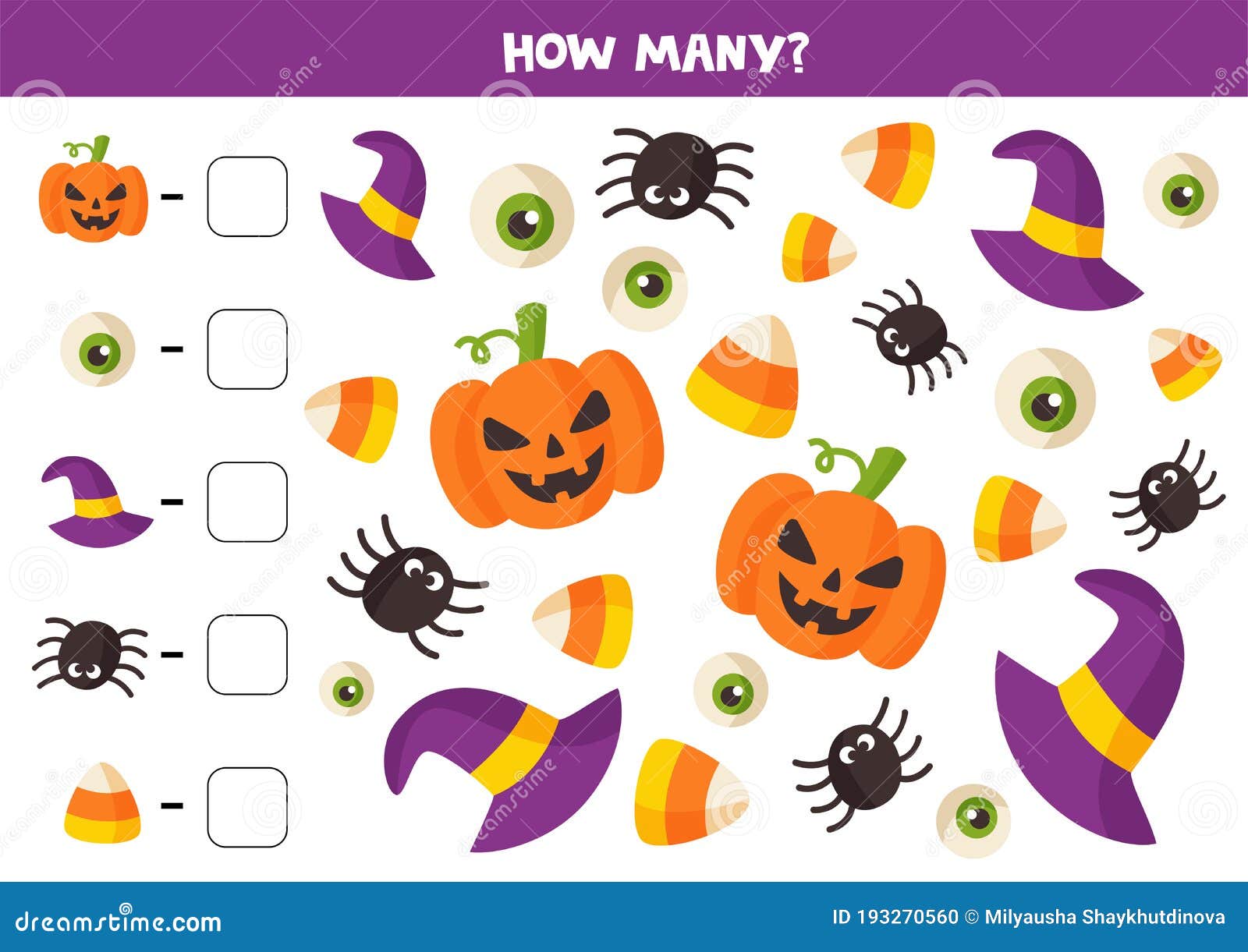 Math Game with Cute Cartoon Halloween Elements. Stock Vector - Illustration of candy, halloween: 193270560 Math Game with Cute Cartoon Halloween Elements. Stock Vector - Illustration of candy, halloween: 193270560
