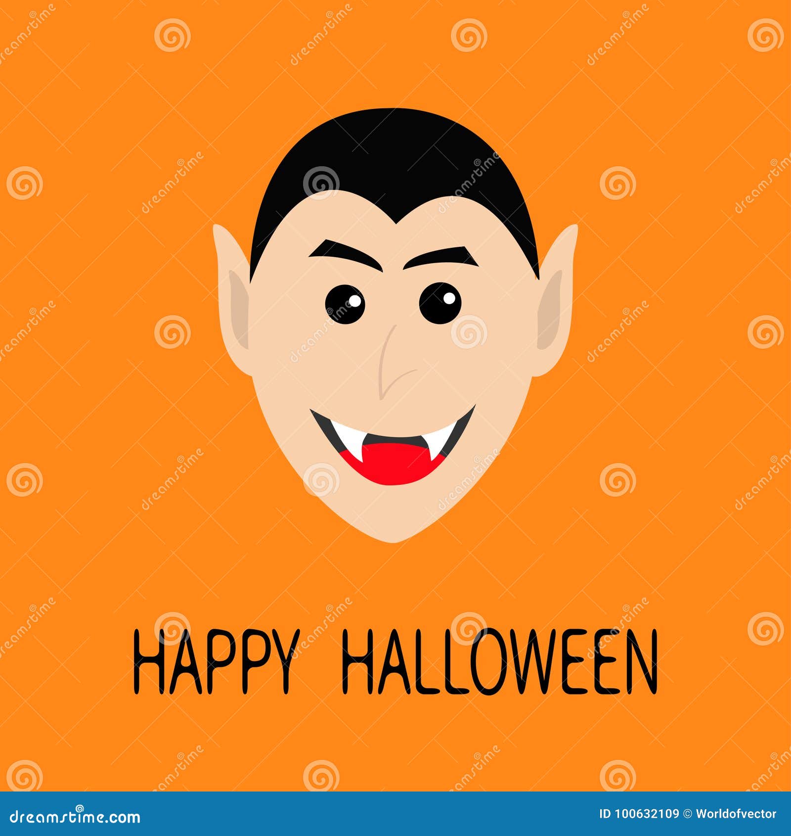 Cute cartoon vampire. Halloween vampire character isolated, Stock vector