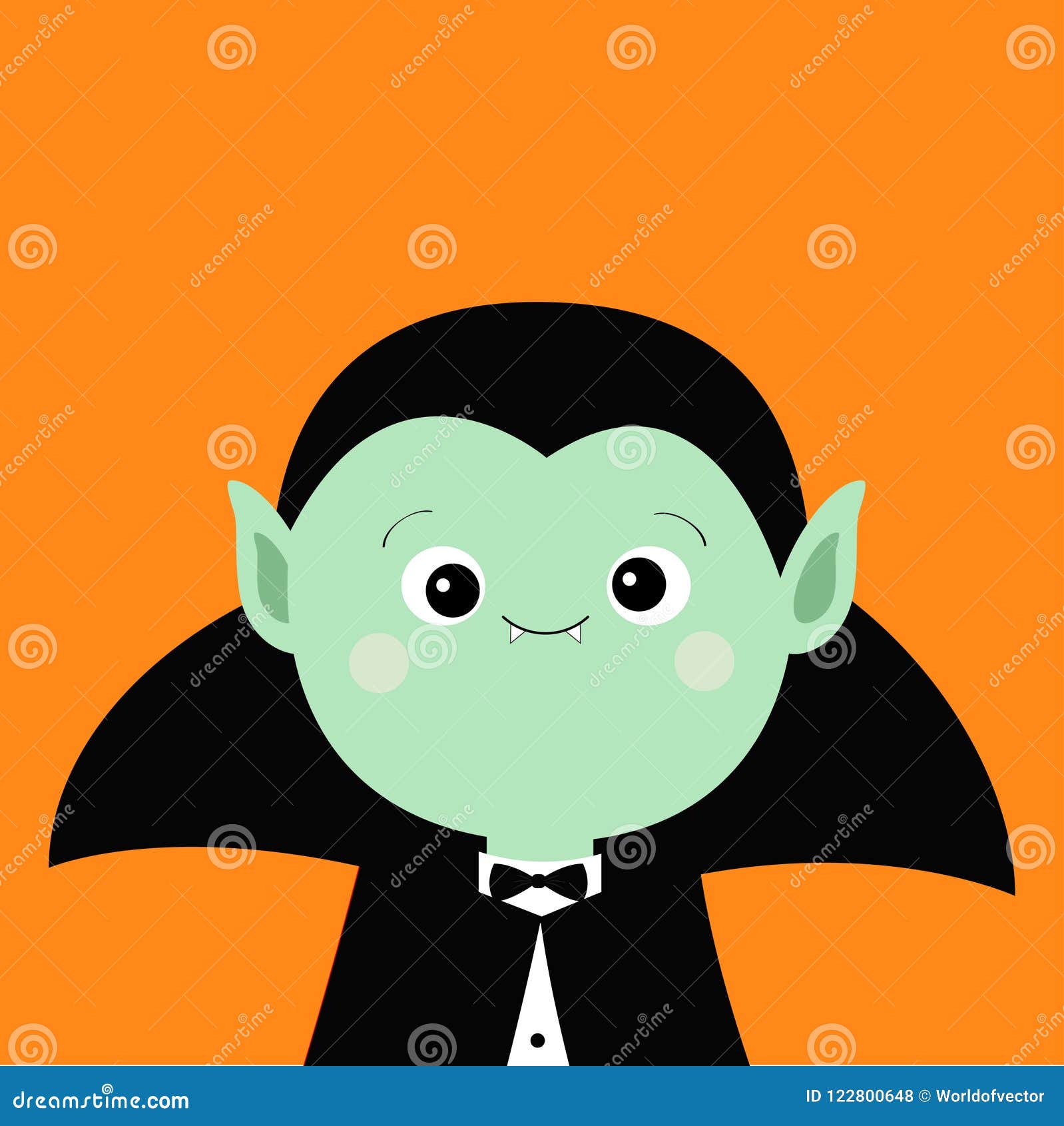 Cute Cartoon Vampire Dracula Vector Illustration Stock Vector