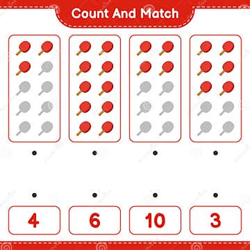 Count And Match Count The Number Of Ping Pong Racket And Match With The Right Numbers 