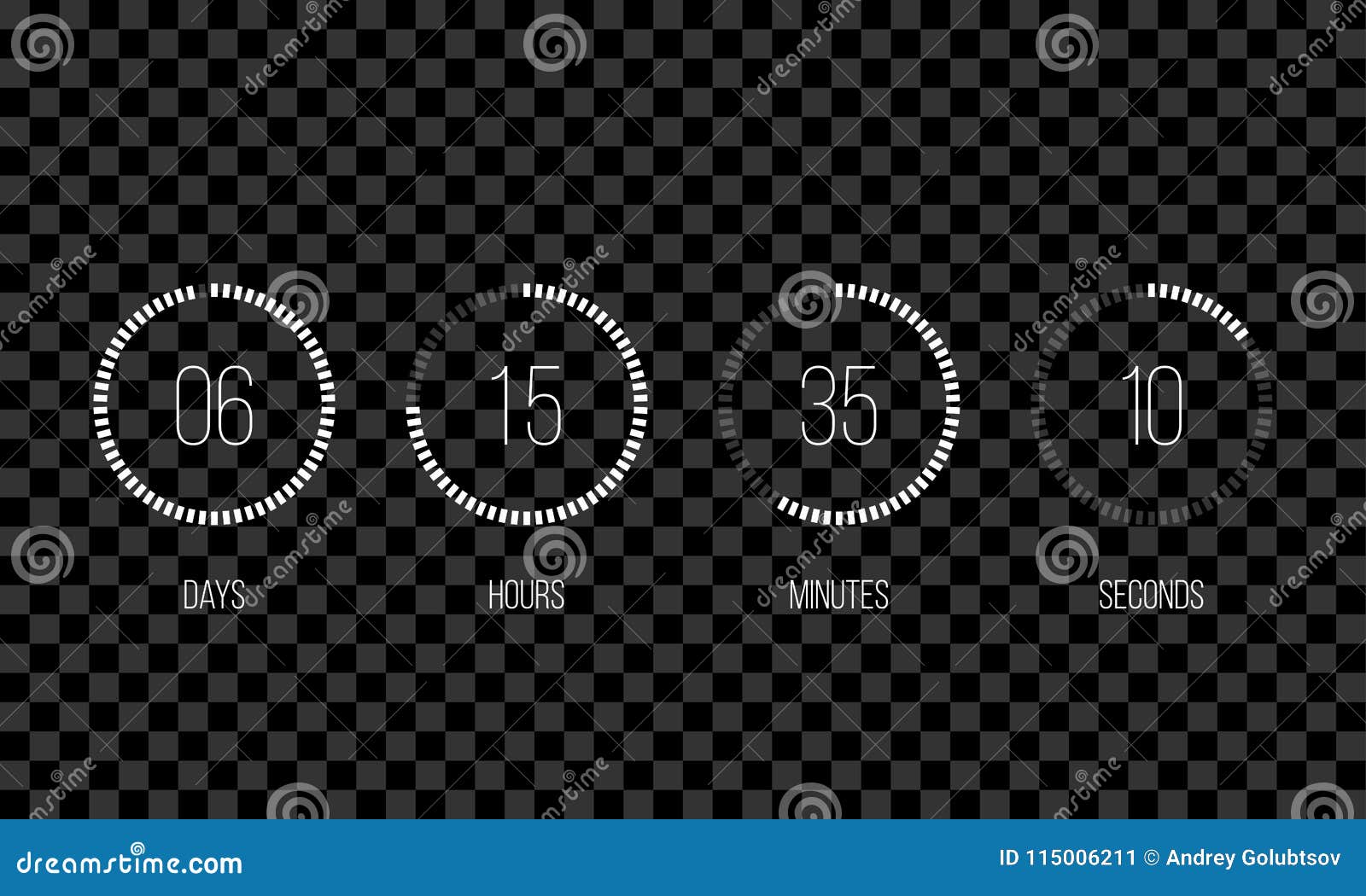 Countdown Clock Counter Vector Digital Timer Stock Vector - Illustration of background ...