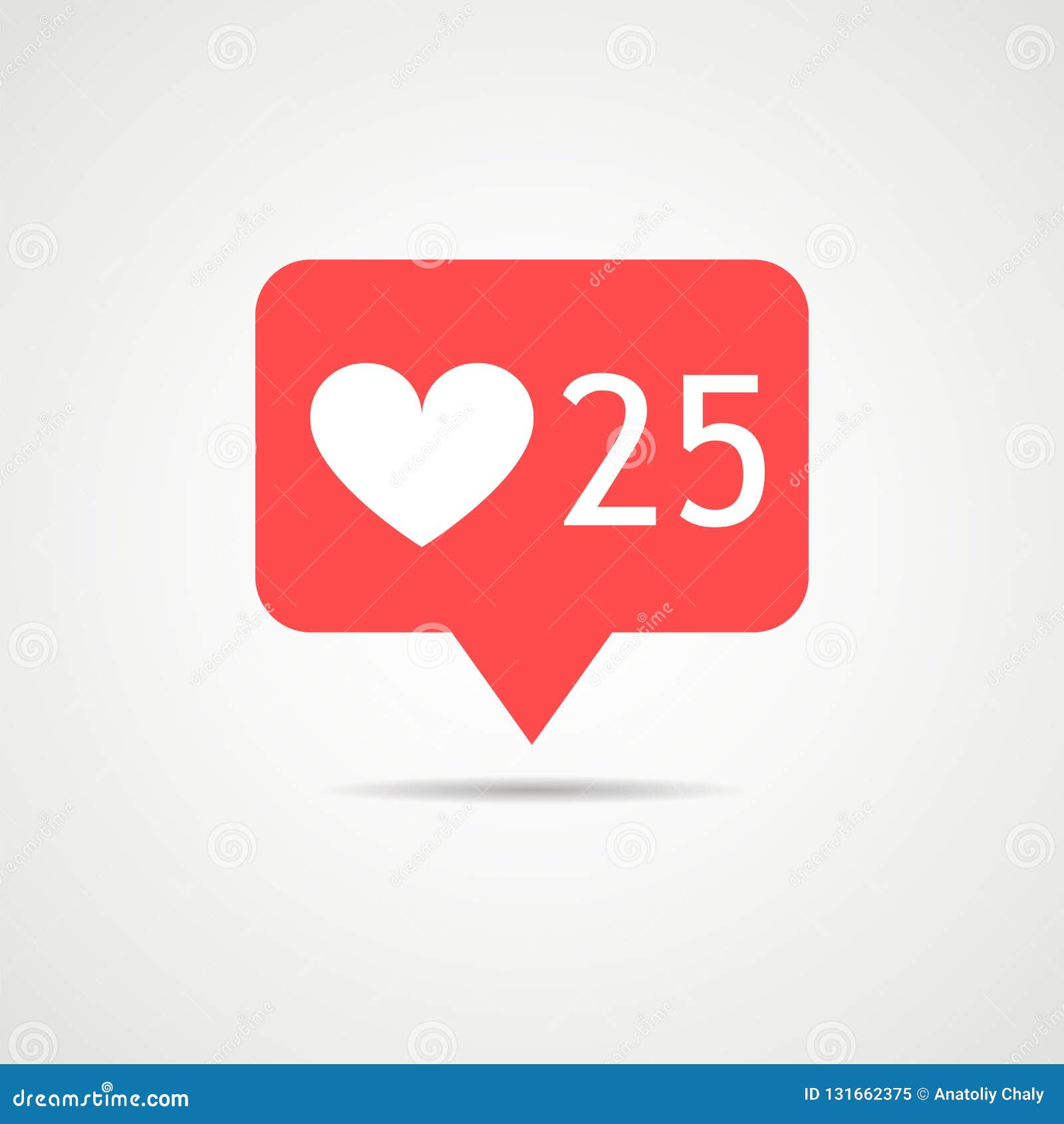 Counter Icon Notifications Instagram Follower Like Icon 25 Insta Symbol Isolated On White Social Media Likes Insta Ui App Stock Vector Illustration Of Click Follower 131662375