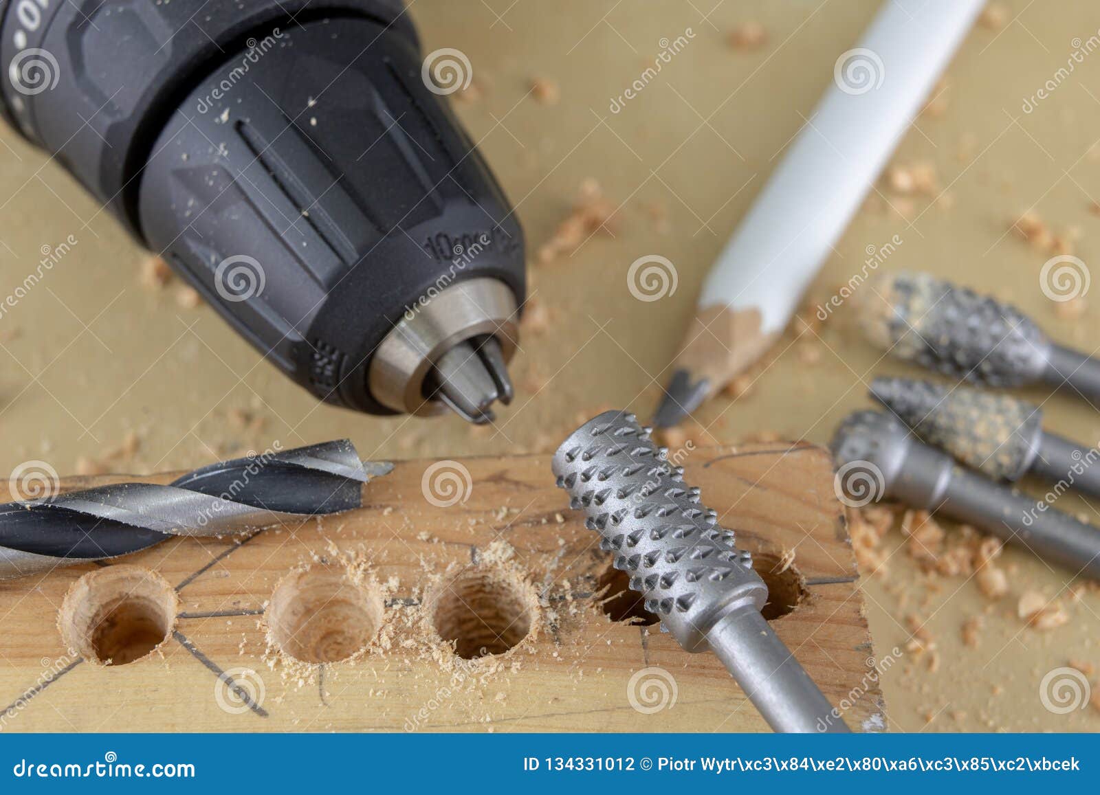 Countersink Used in Joinery for Reaming Holes. Joinery Accessories on a