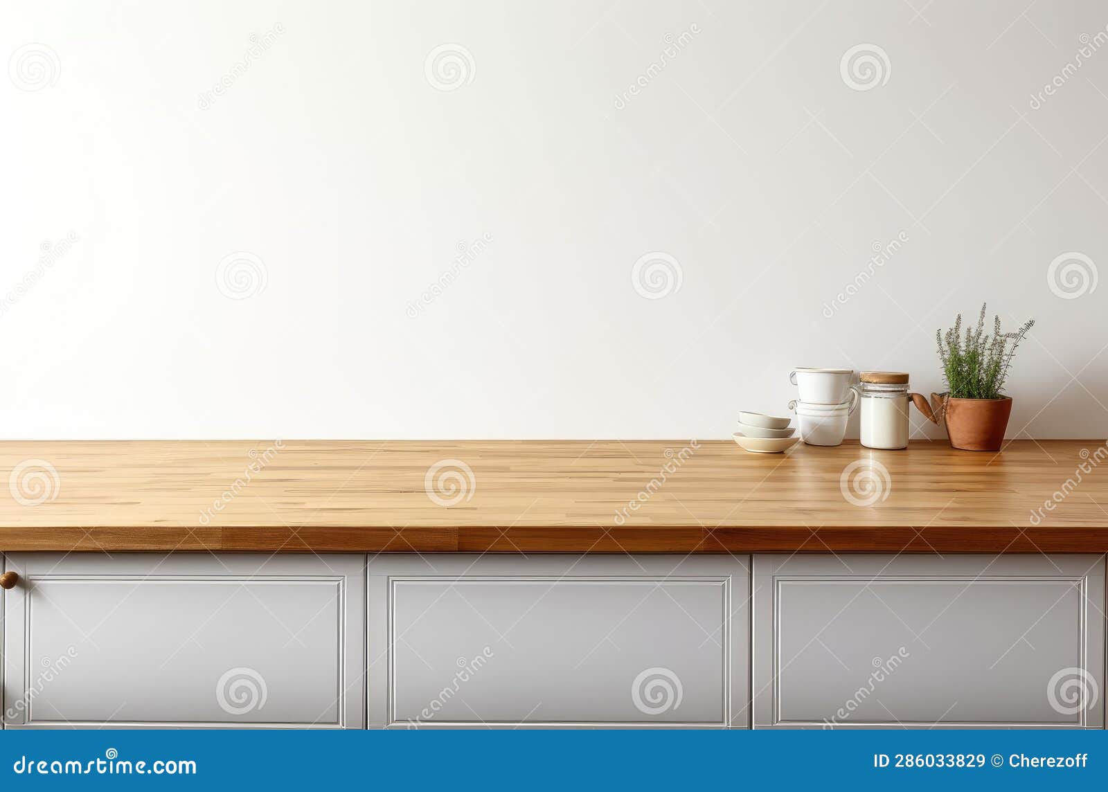 Countertop in the Kitchen. Empty Space Stock Illustration