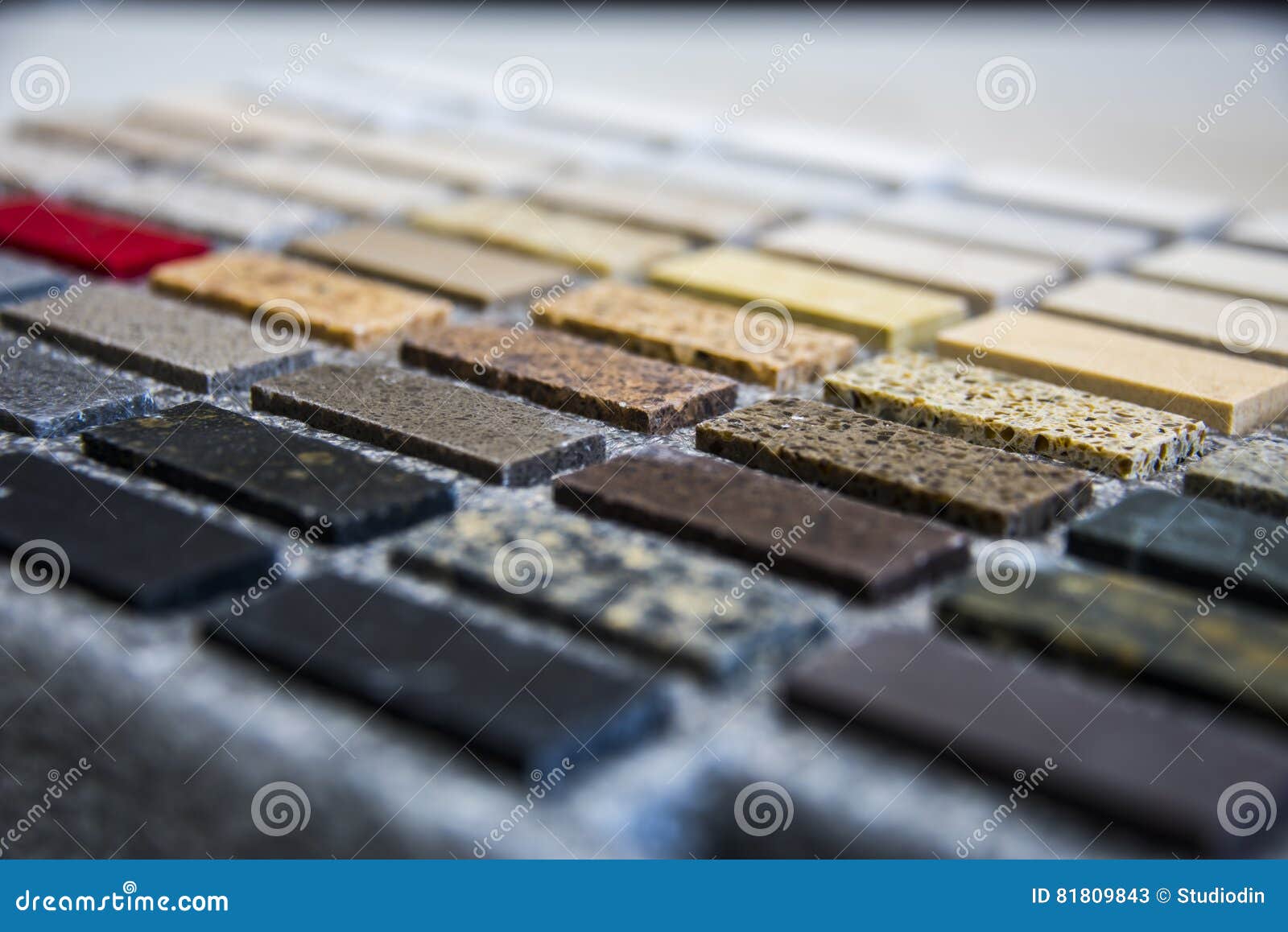 colorful kitchen counter tops of granite, marble and quartz. stone kitchen worktop color samples.