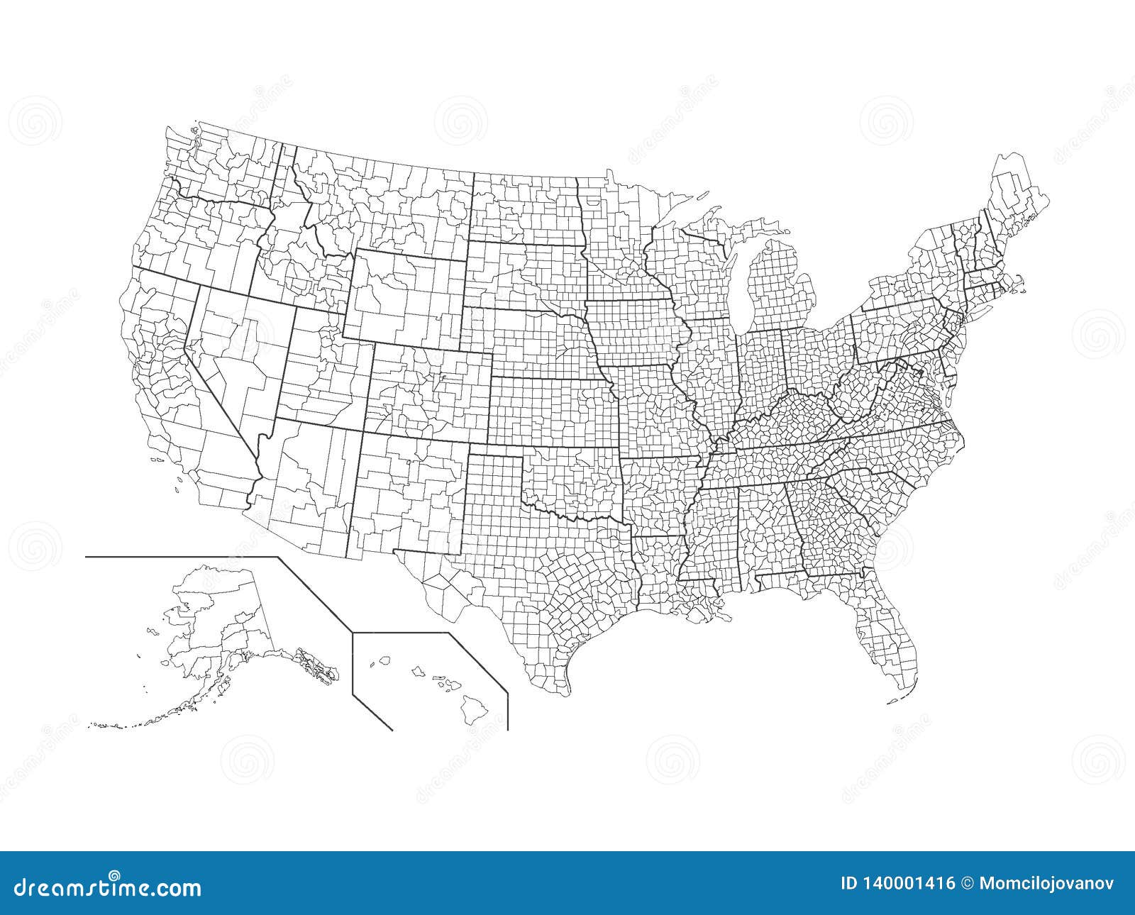 counties map of usa