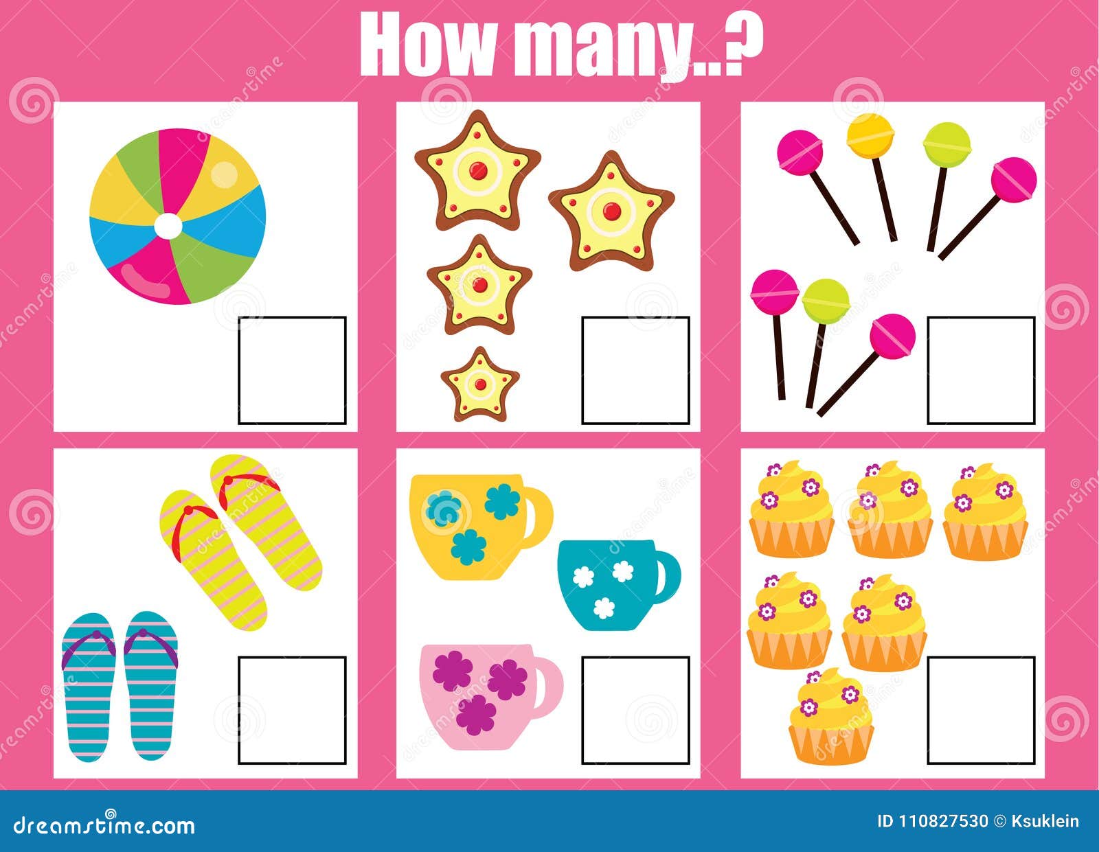 counting educational children game, math kids activity. how many objects task