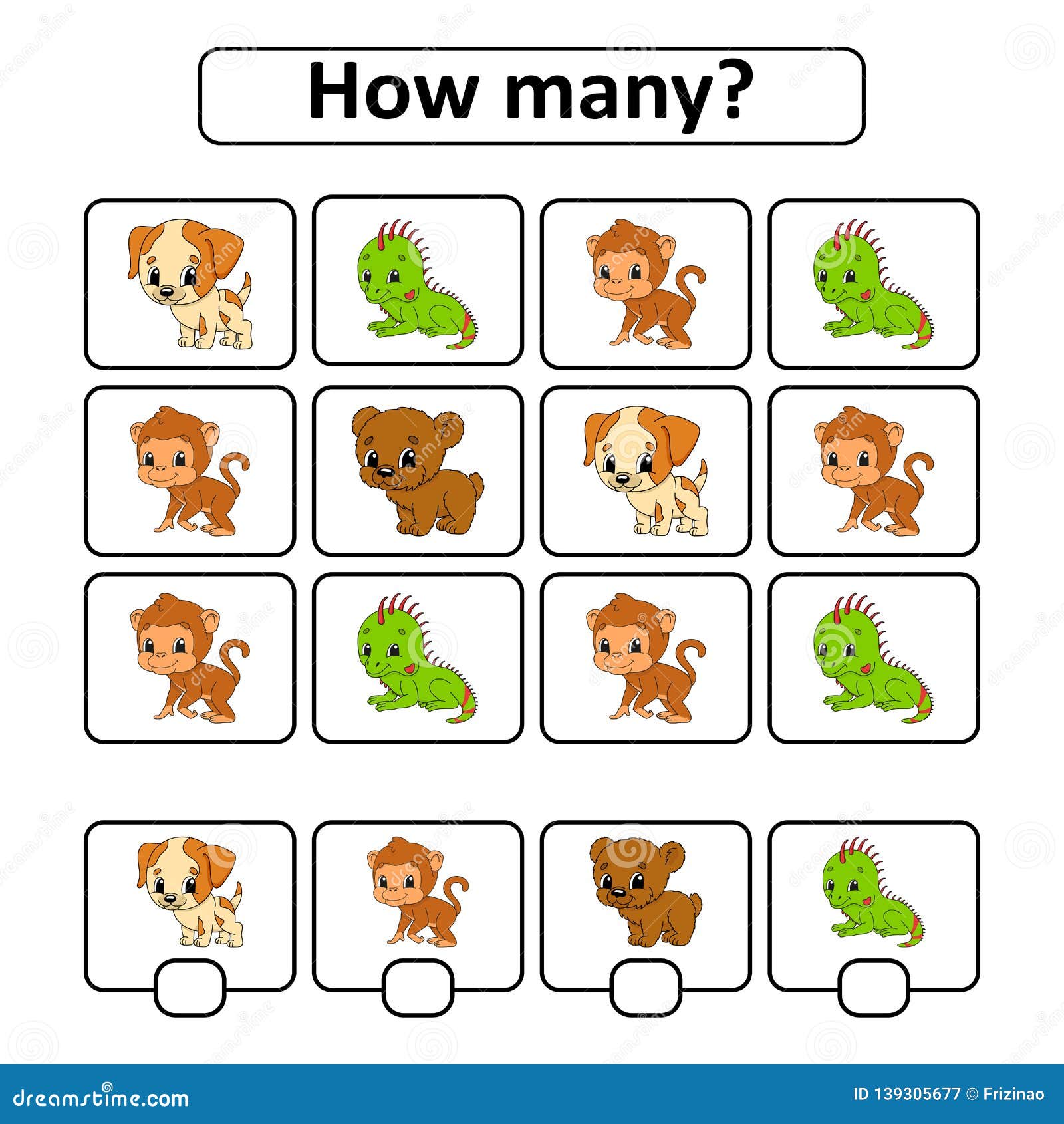 Counting Game for Children of Preschool Age. Learning Mathematics. How