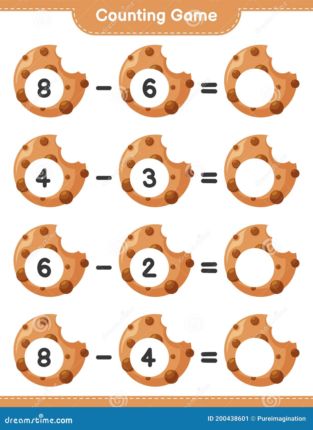 Counting Game, Count the Number of Cookies and Write the Result ...