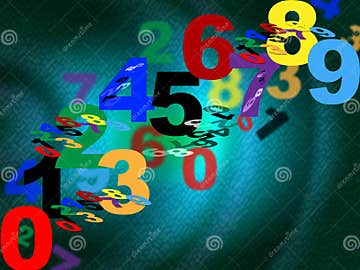 Counting Maths Means Background Design and Numbers Stock Illustration ...