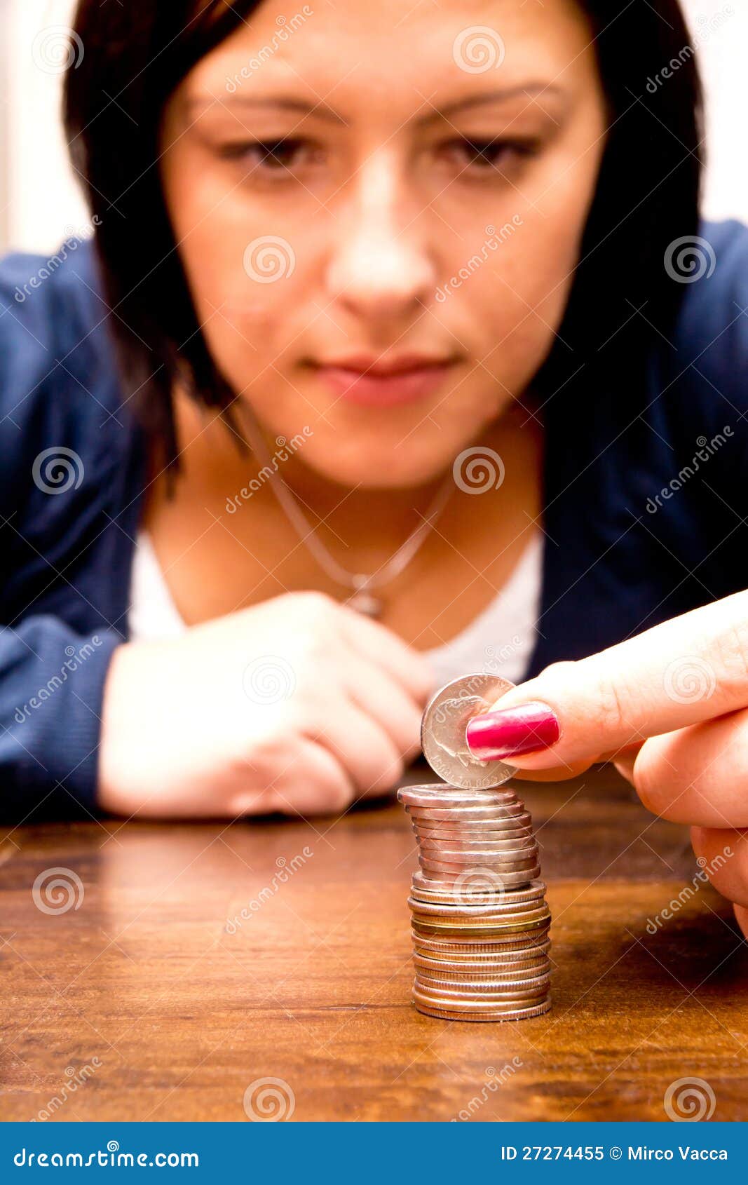 Counting money stock image. Image of poor, adult, savings 27274455