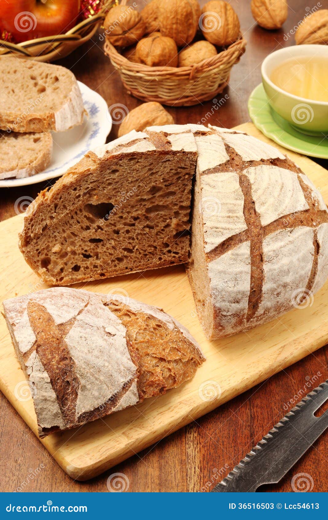 Country bread stock image. Image of loaf, dinner, crust 36516503