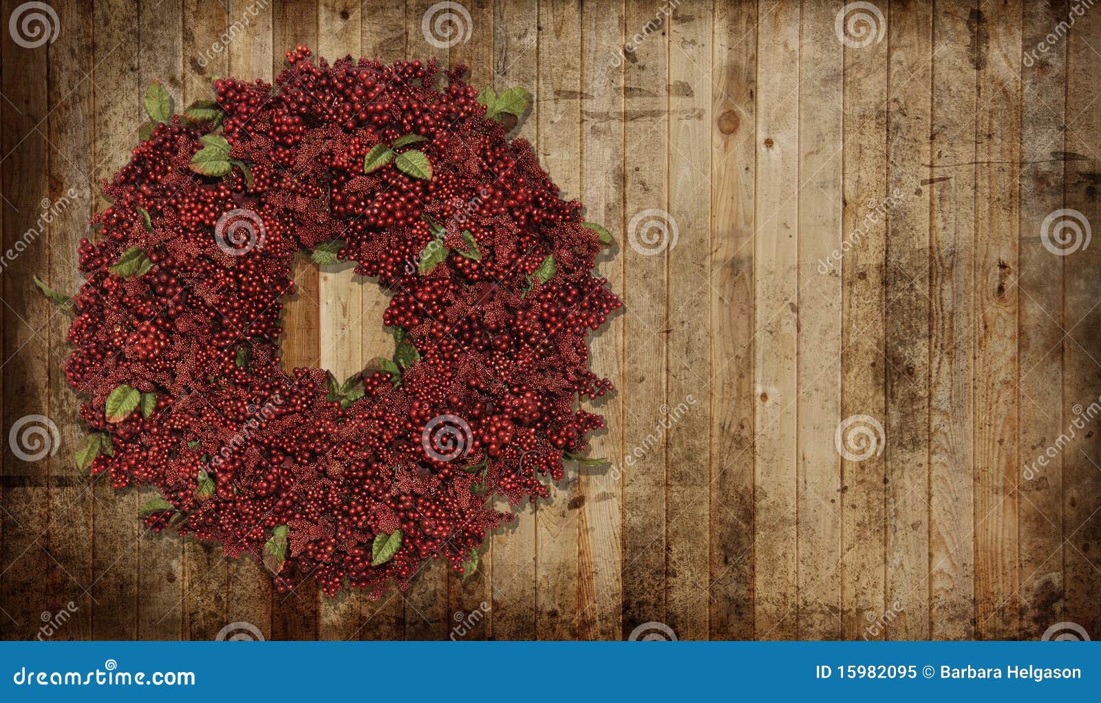 Country Christmas wreath stock image. Image of garland 