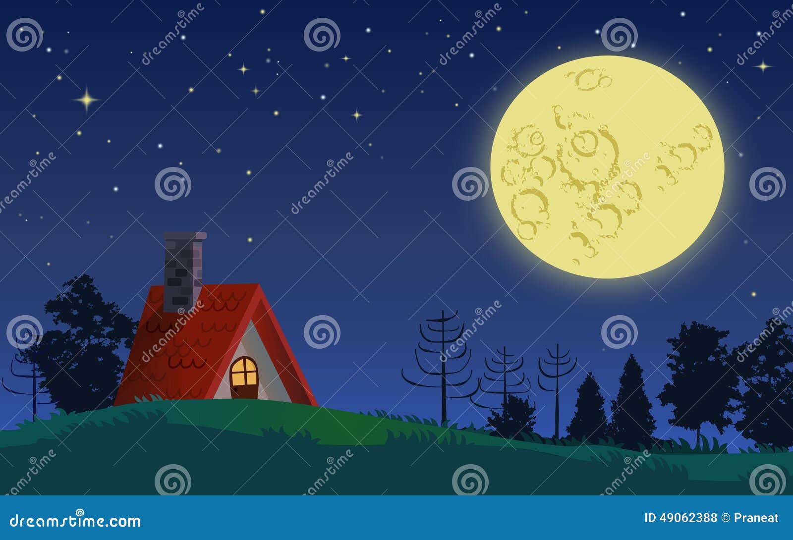 Домик на луне. Луна и домик иллюстрация. Домик на Луне арты. Ночь домик Луна вектор.