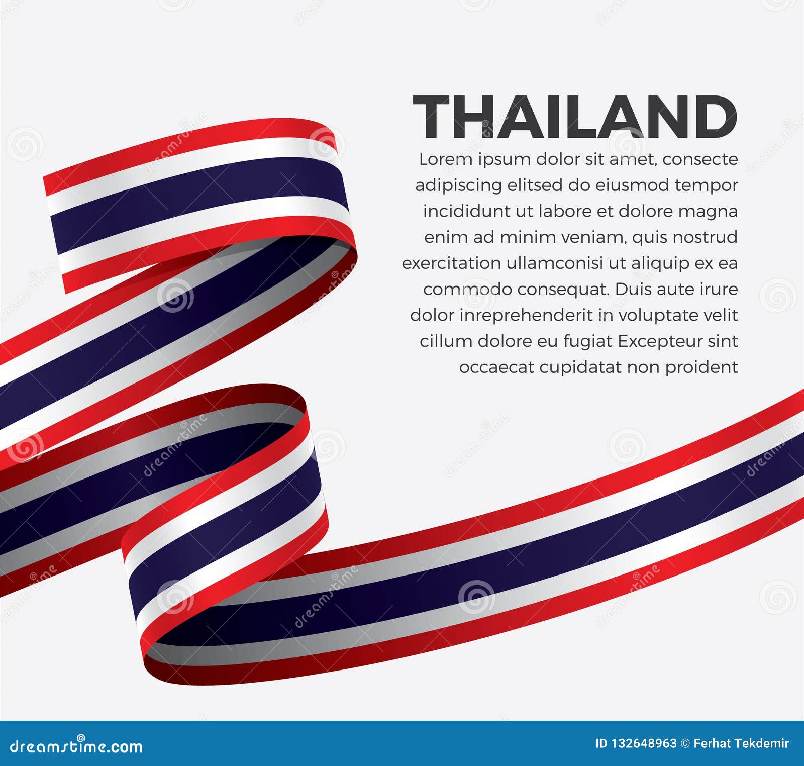 Thailand Flag For Decorativevector Background Stock