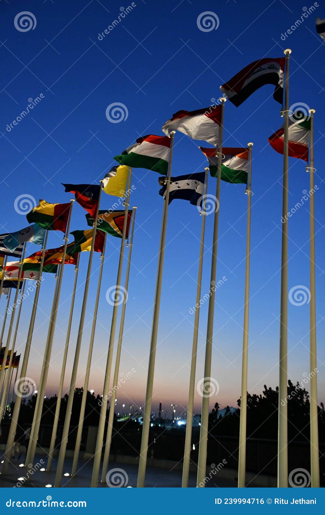 Country Flags at Expo 2020 in Dubai, UAE Stock Photo Image of europe