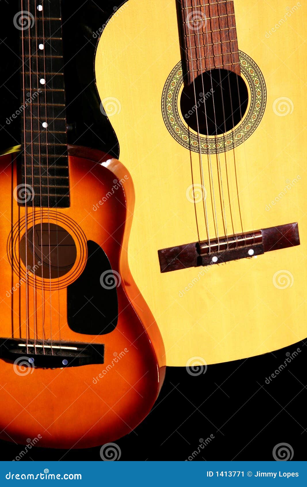 Country Guitars stock image. Image of music, isolated 1413771