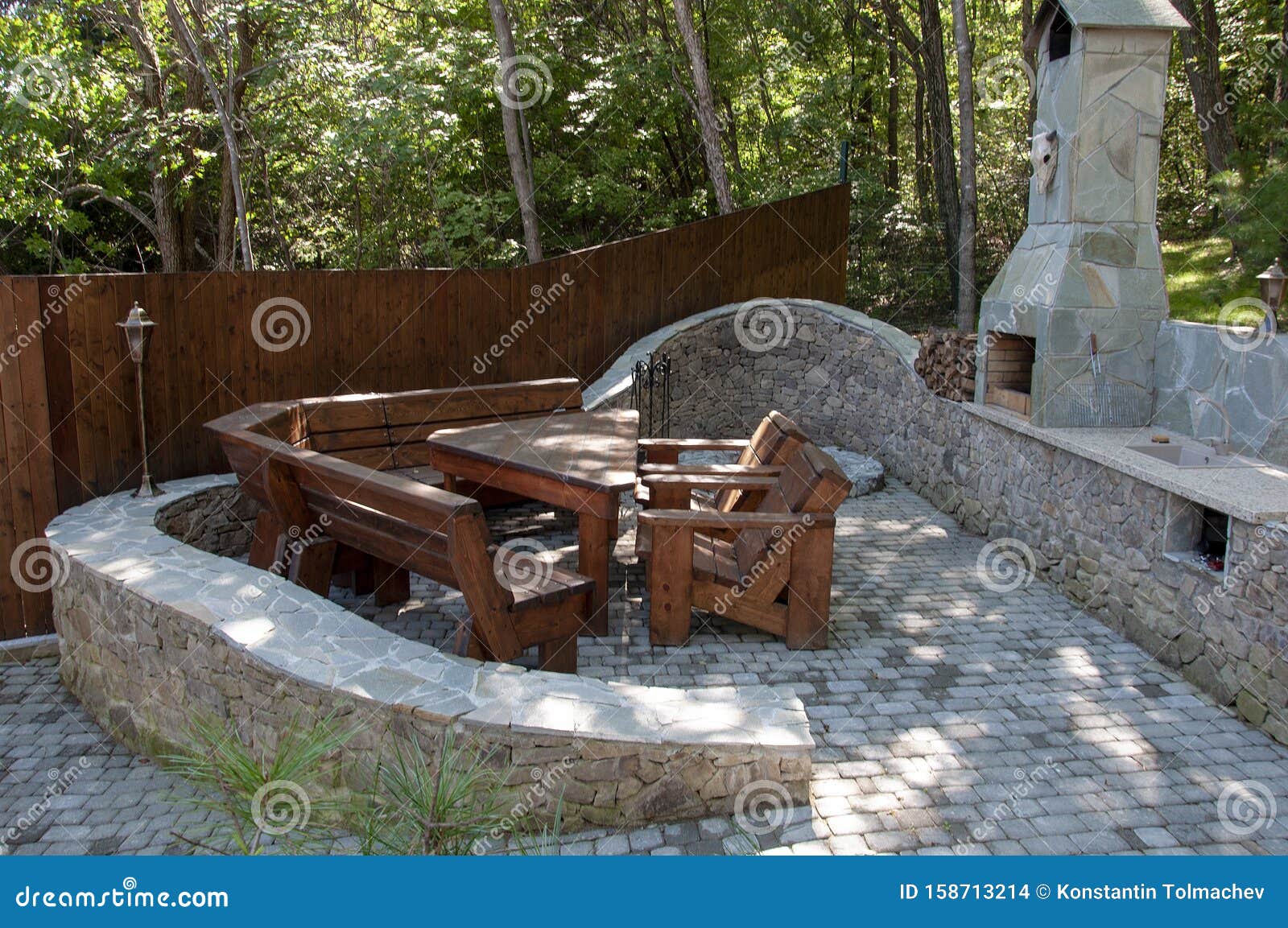 Country House Ideas for the Design of the Site Architecture of the Barbecue  Area Stock Photo - Image of barbeque, color: 158713214