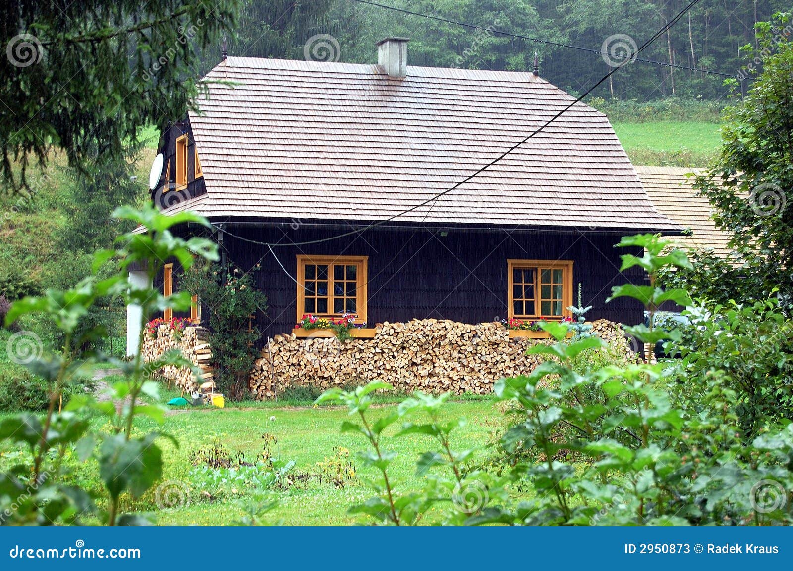 Country House in Czech Republic Stock Image Image of house, wooden