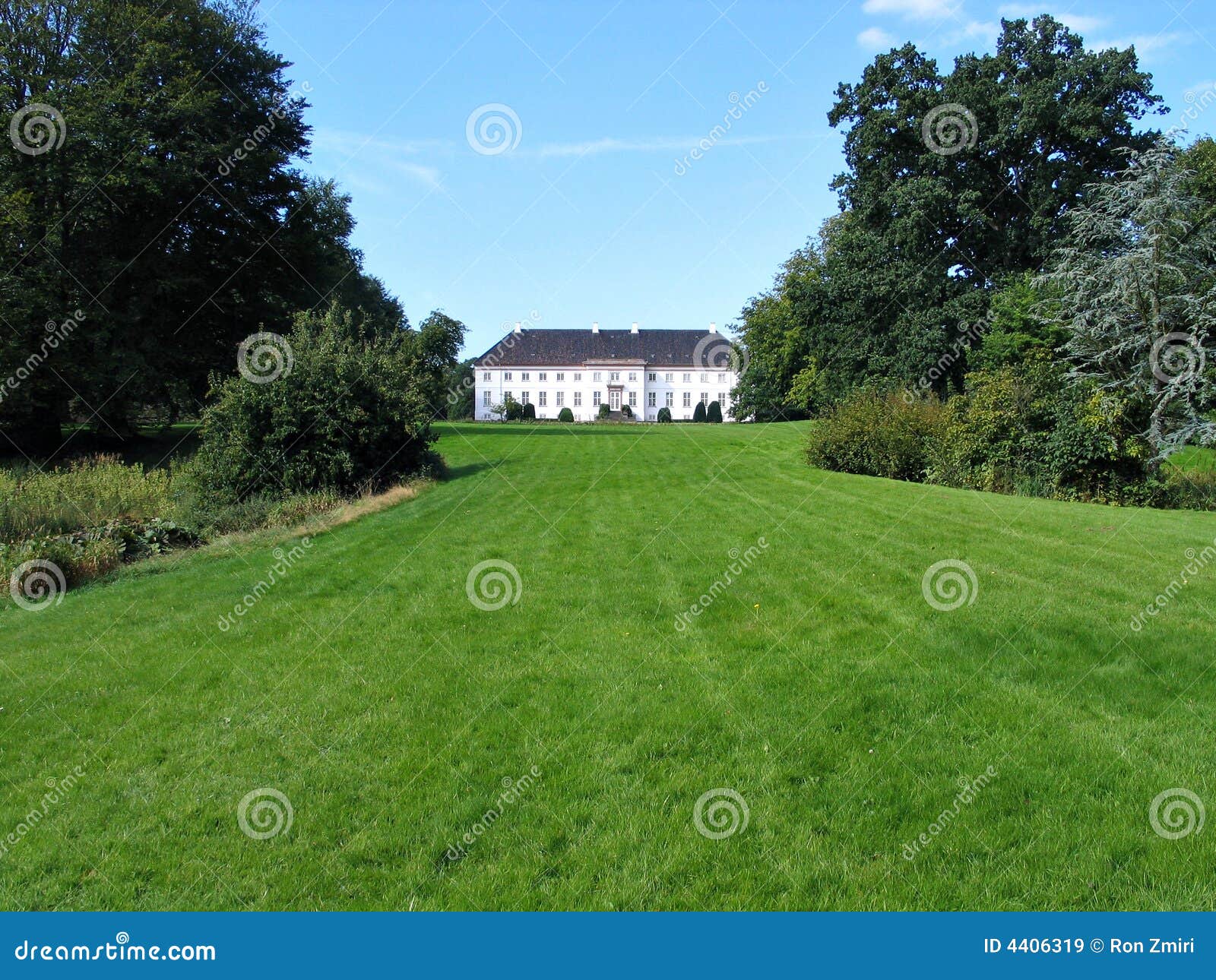 Country Mansion House Denmark Stock Image Image of property, lawn 4406319