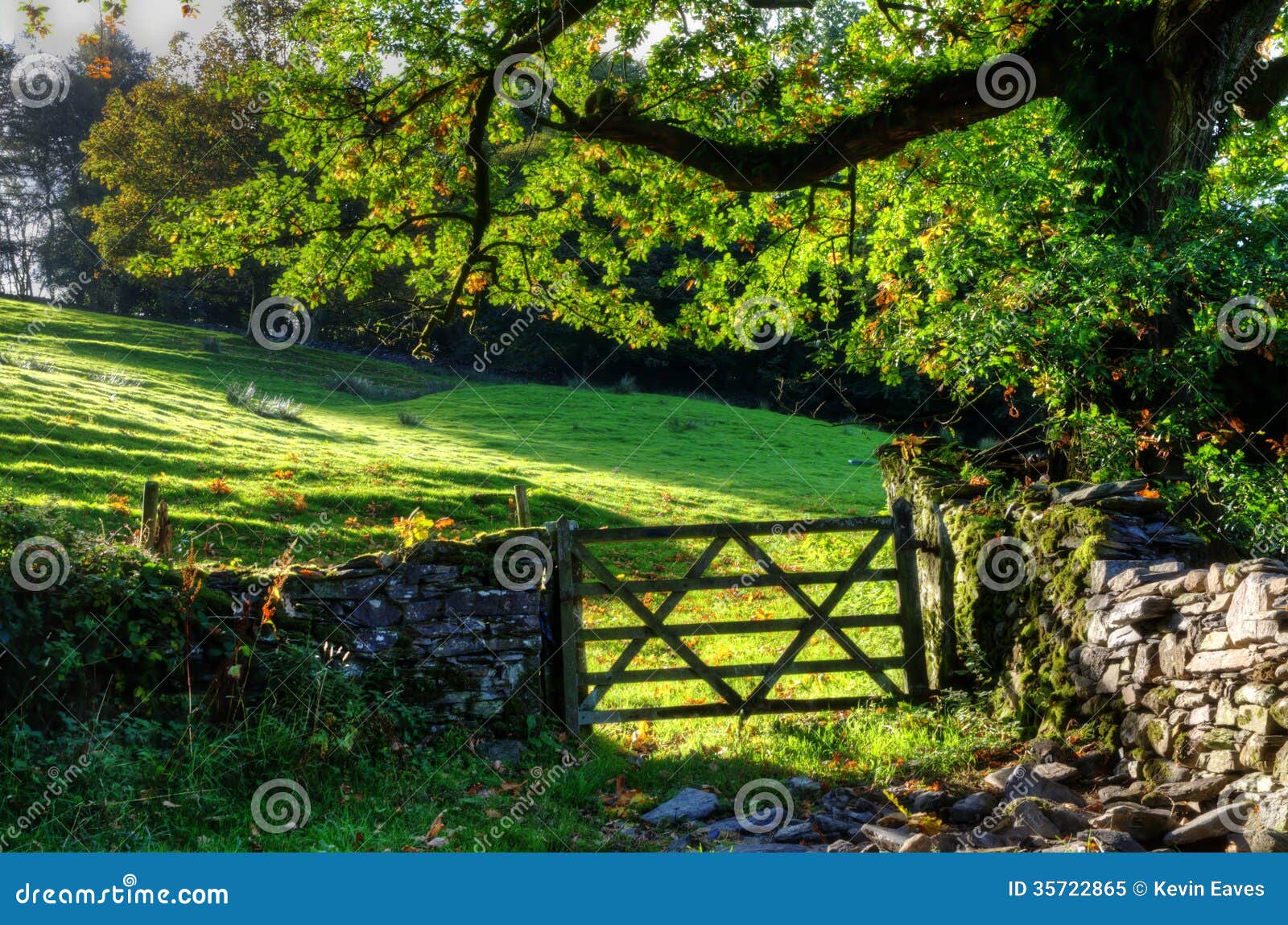 Country Scene With Farm Gate Royalty Free Stock Photo - Image: 35722865