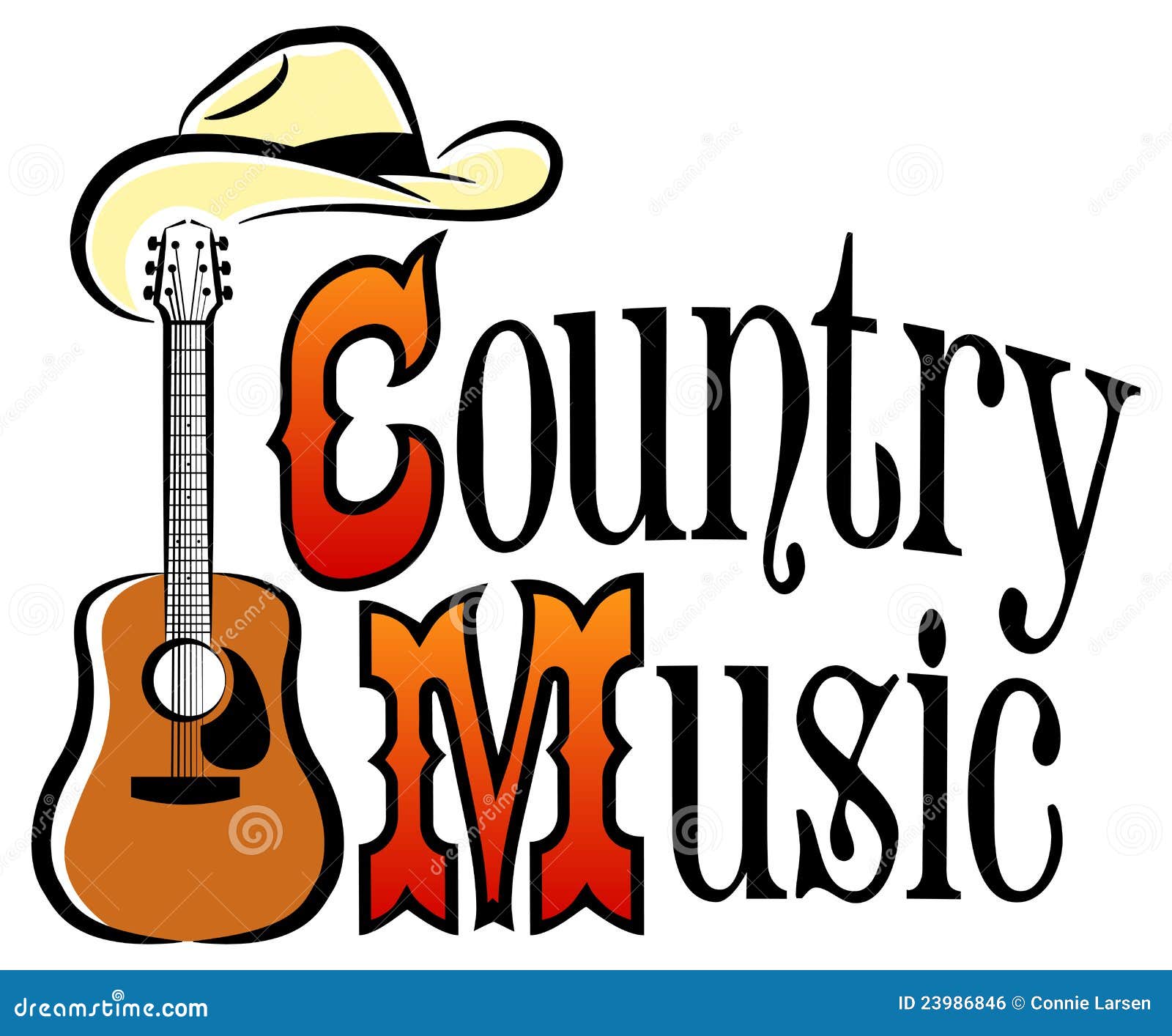 Country Western Music/eps stock vector. Illustration of ...